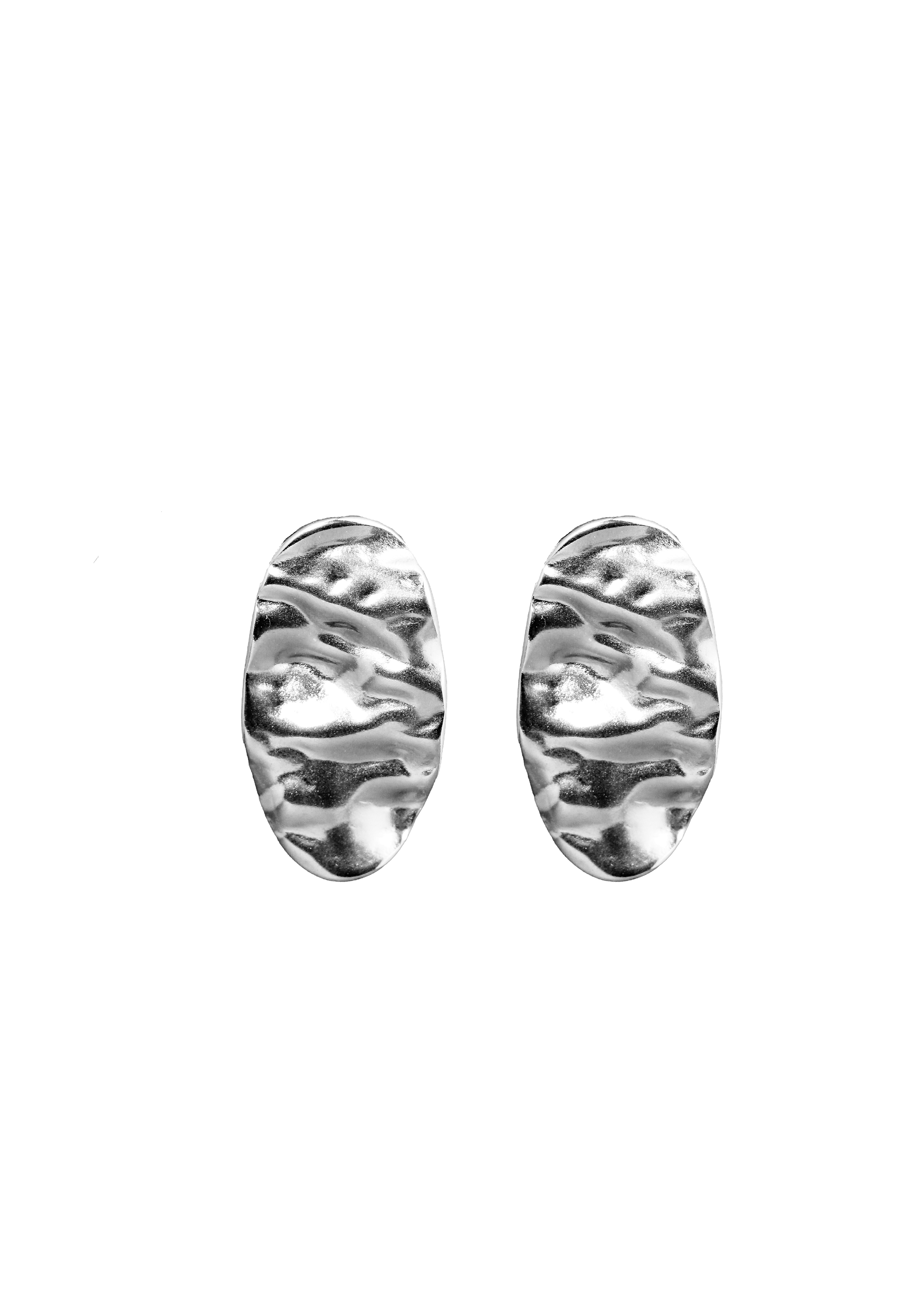 Organic Oval Stud Earrings