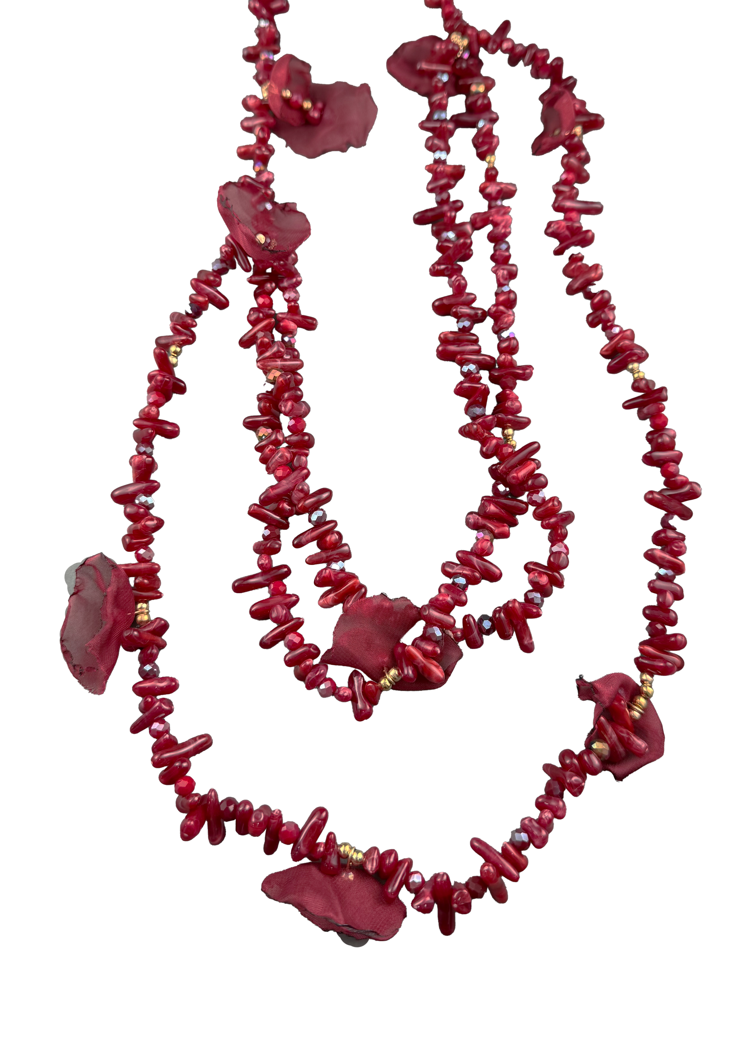 Layered Shell & Bead Floral Necklace