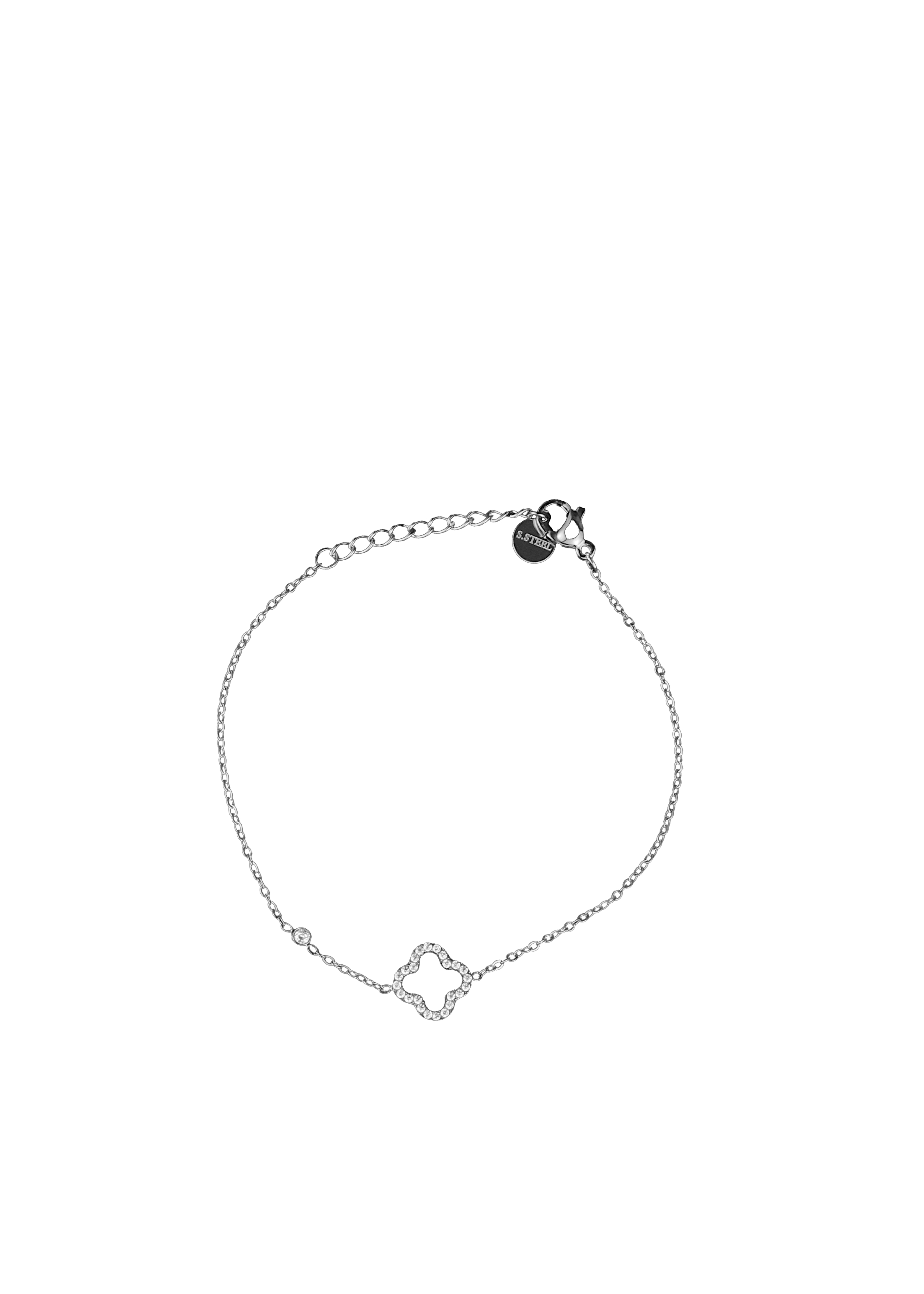 Minimal Clover Crystal Bracelet
