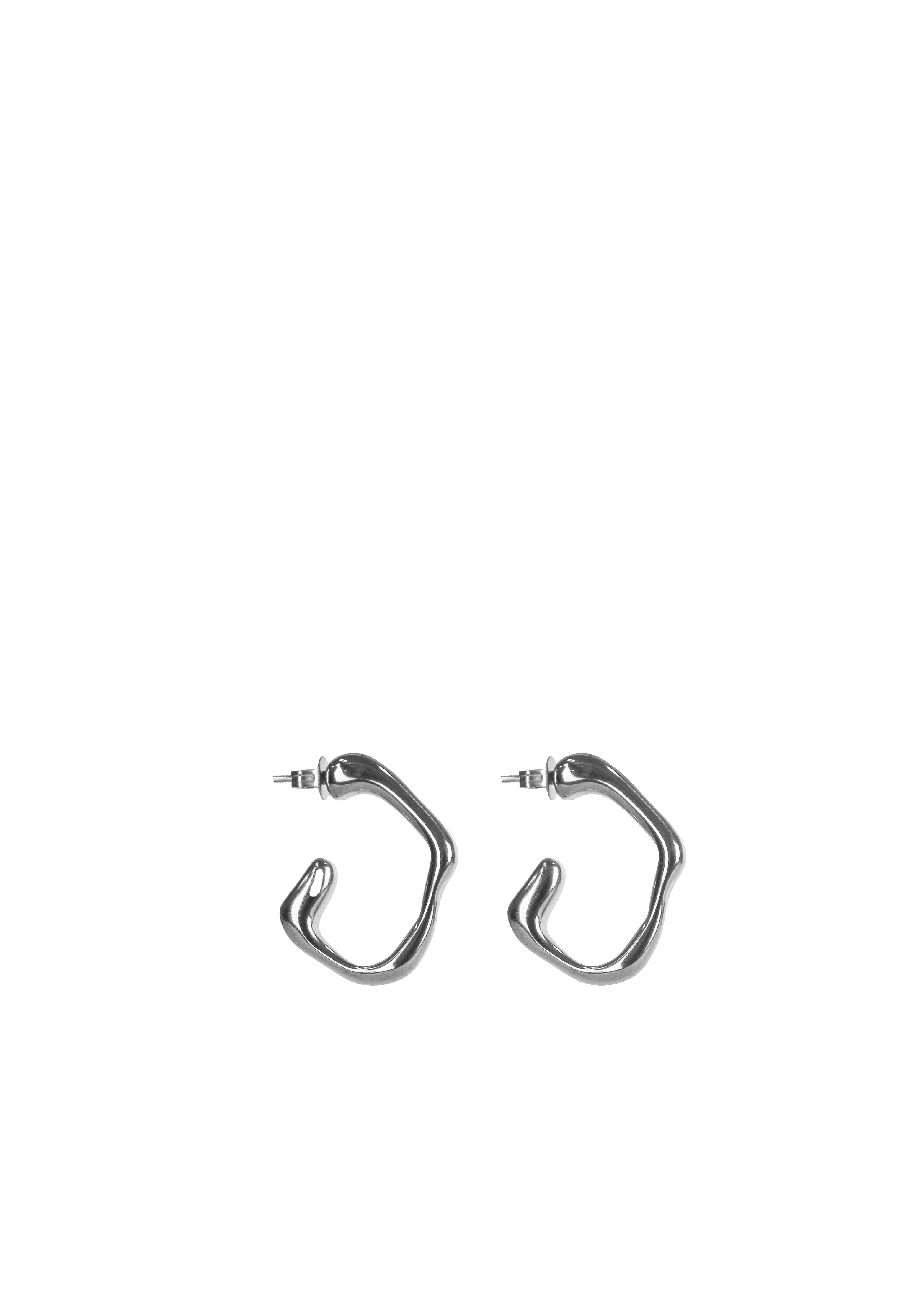 Abstract Wavy Hoop Earrings