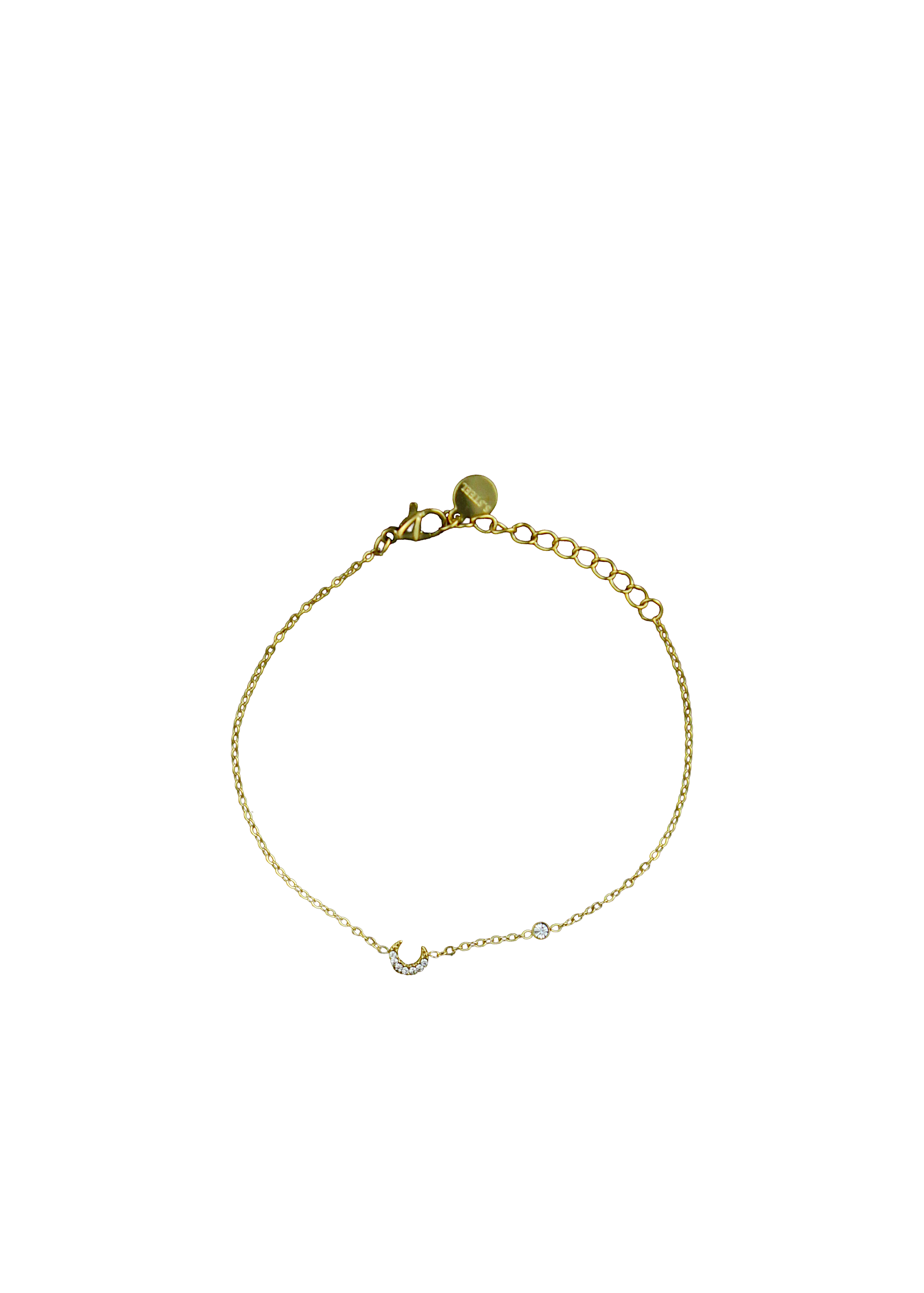 Minimal Moon Crystal Bracelet