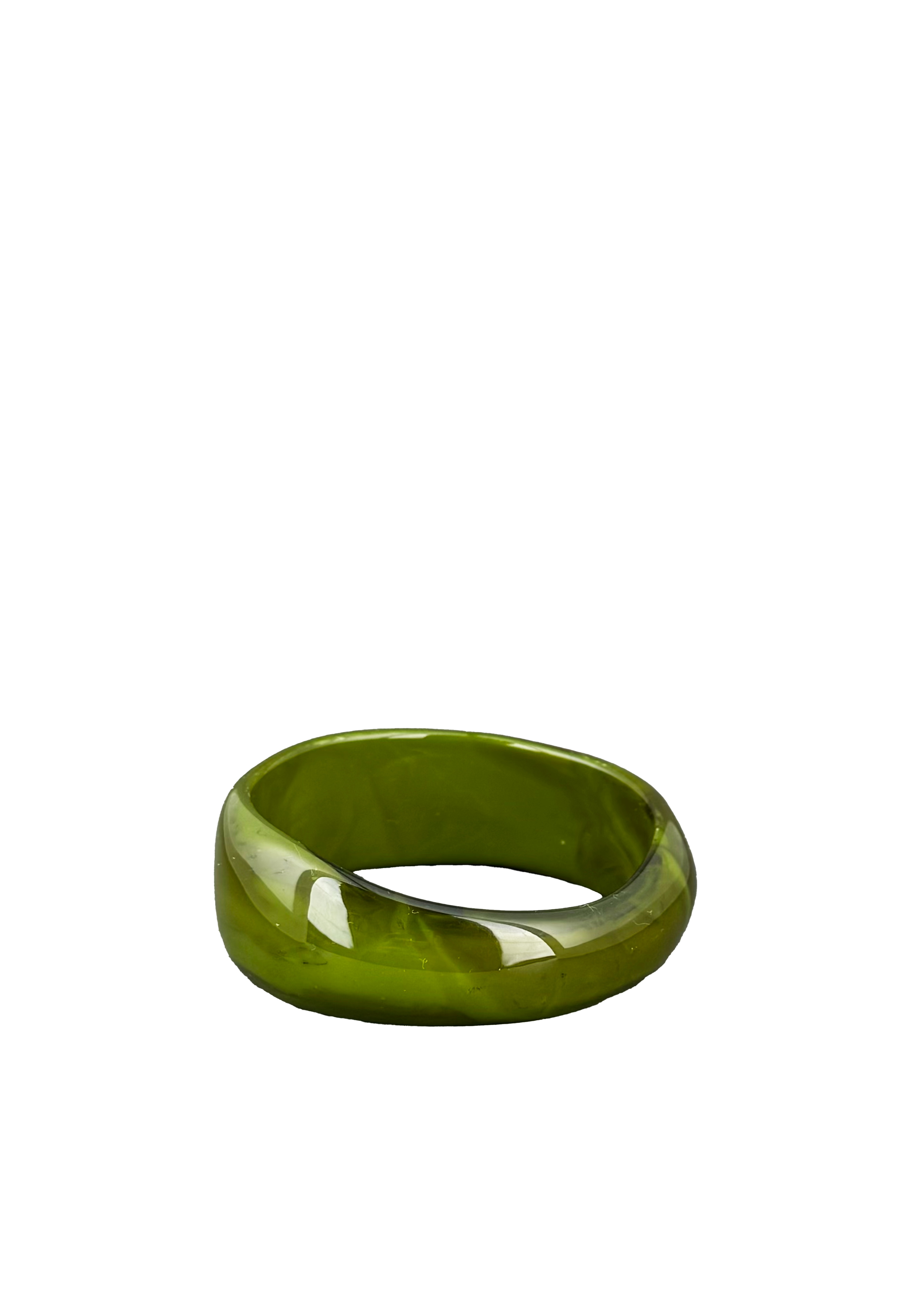 Green Marbled Resin Bangle