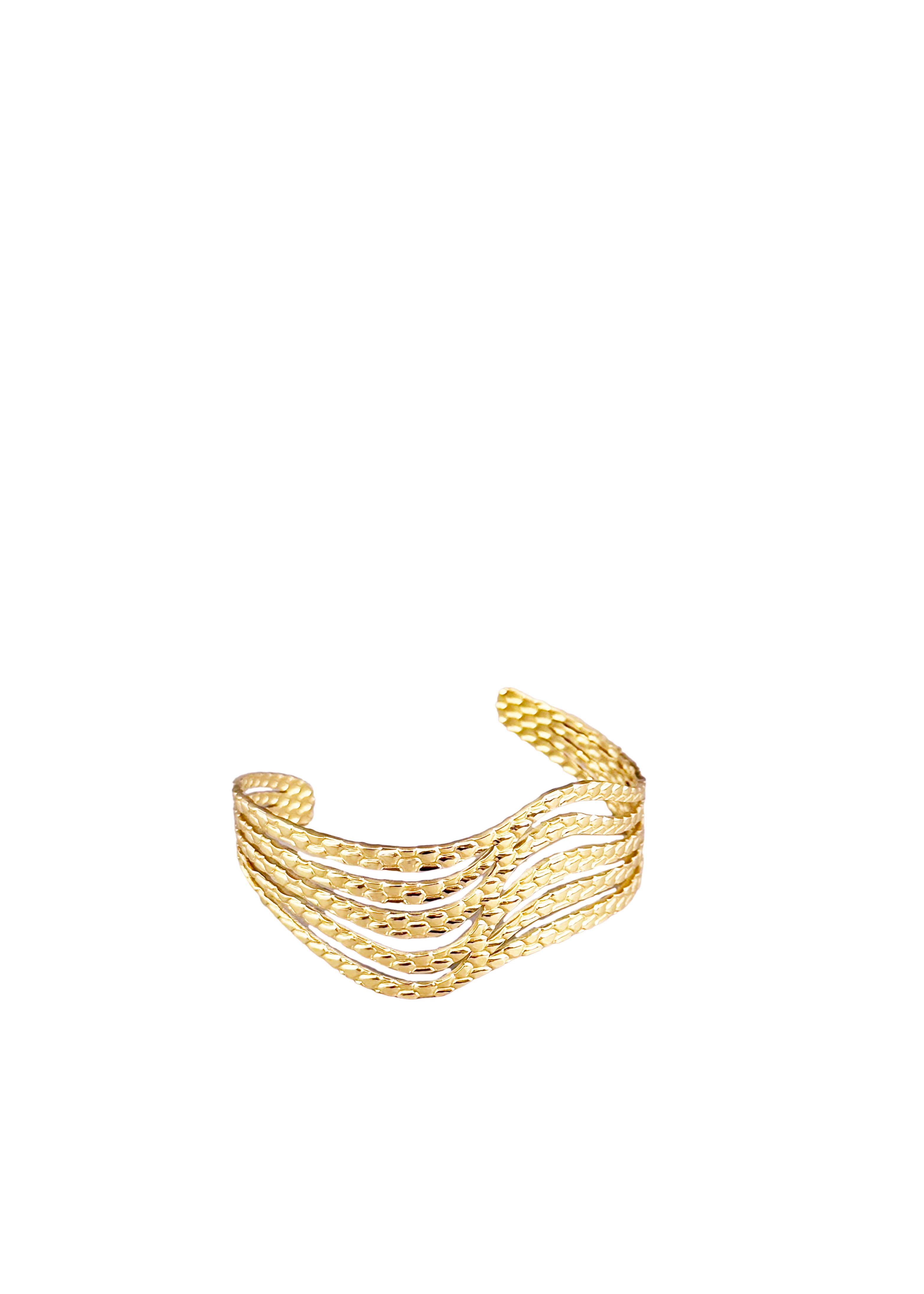 Textured Wave Mesh Cuff