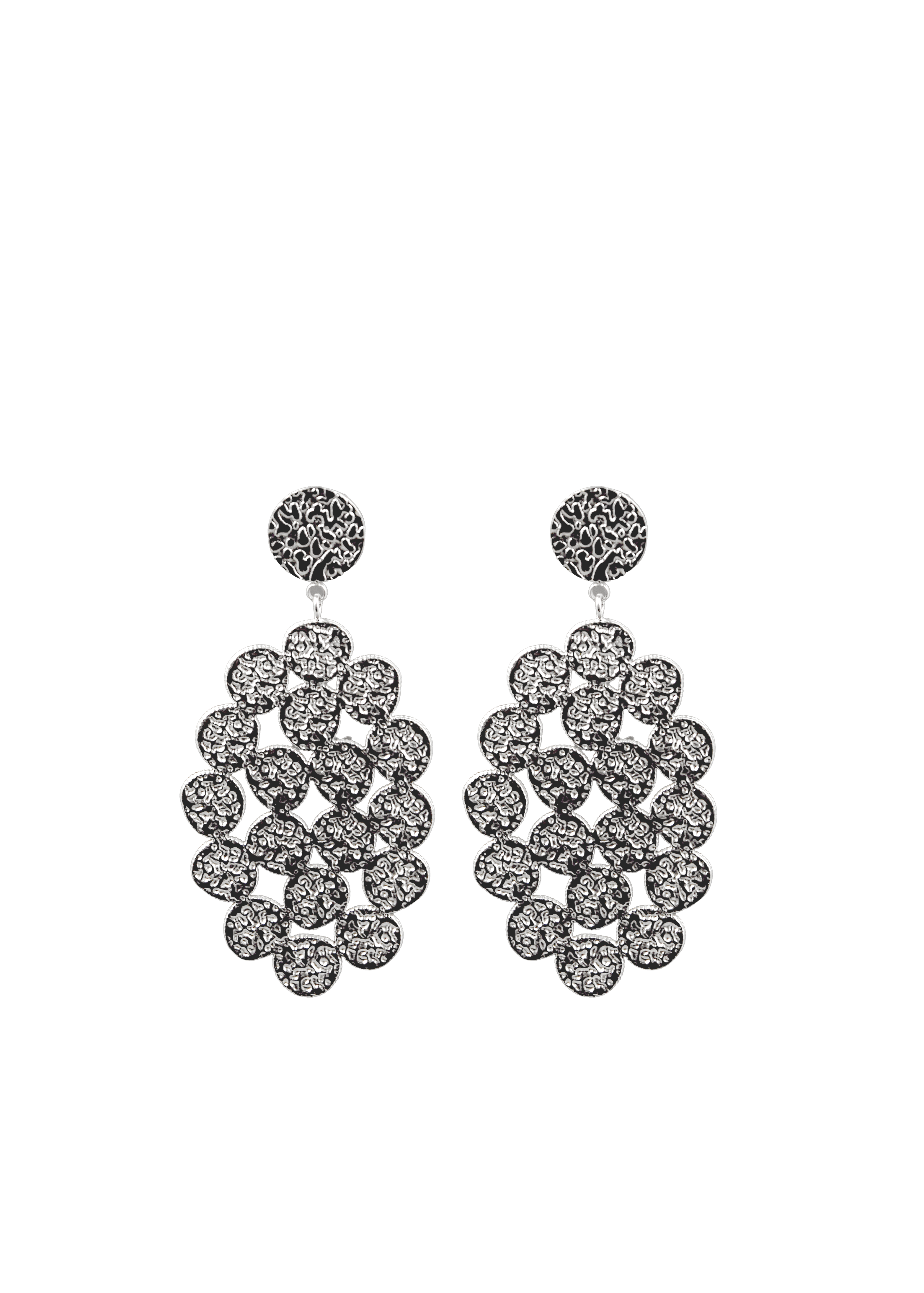 Filigree Cluster Drop Earrings