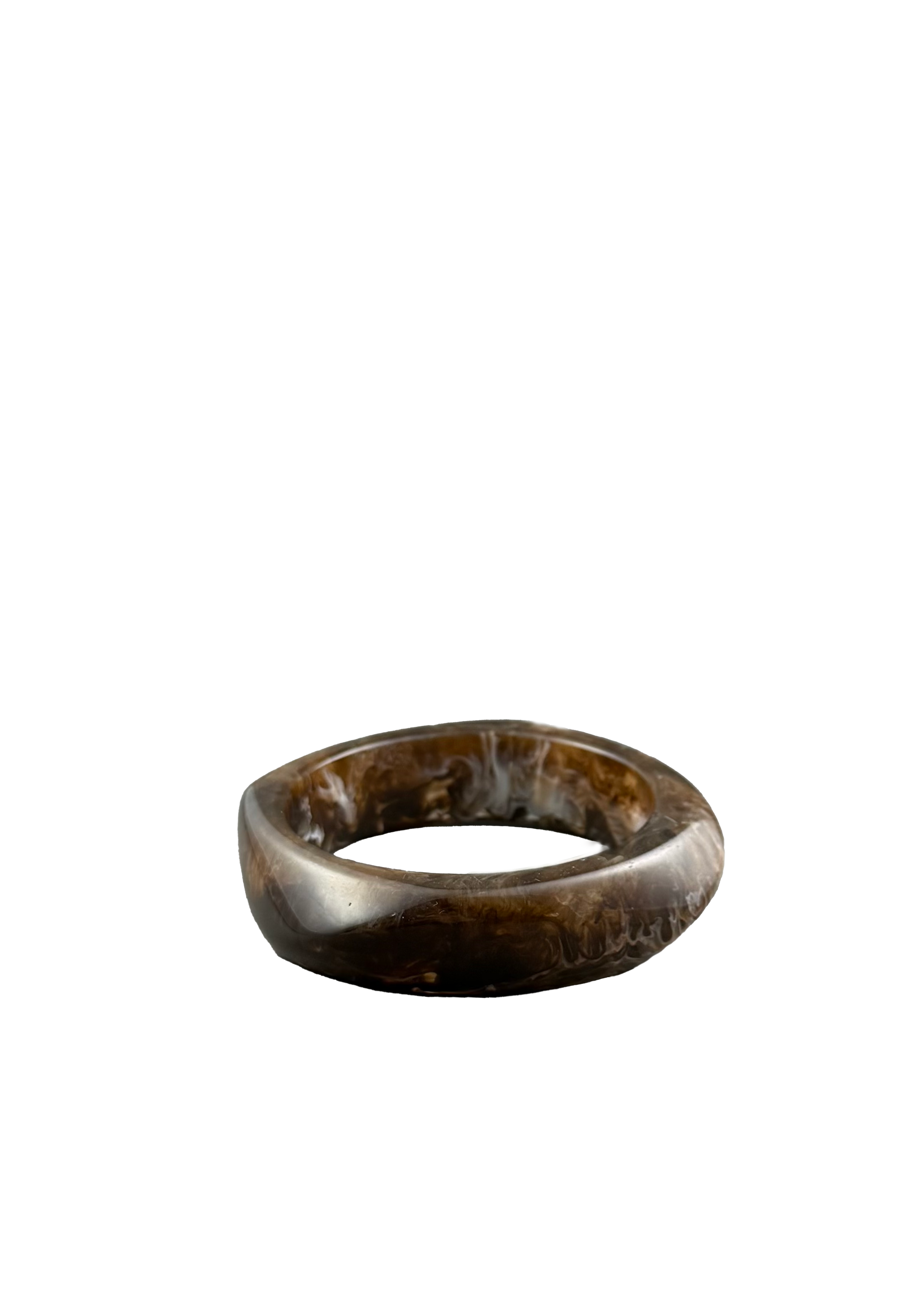 Brown Marbled Resin Bangle