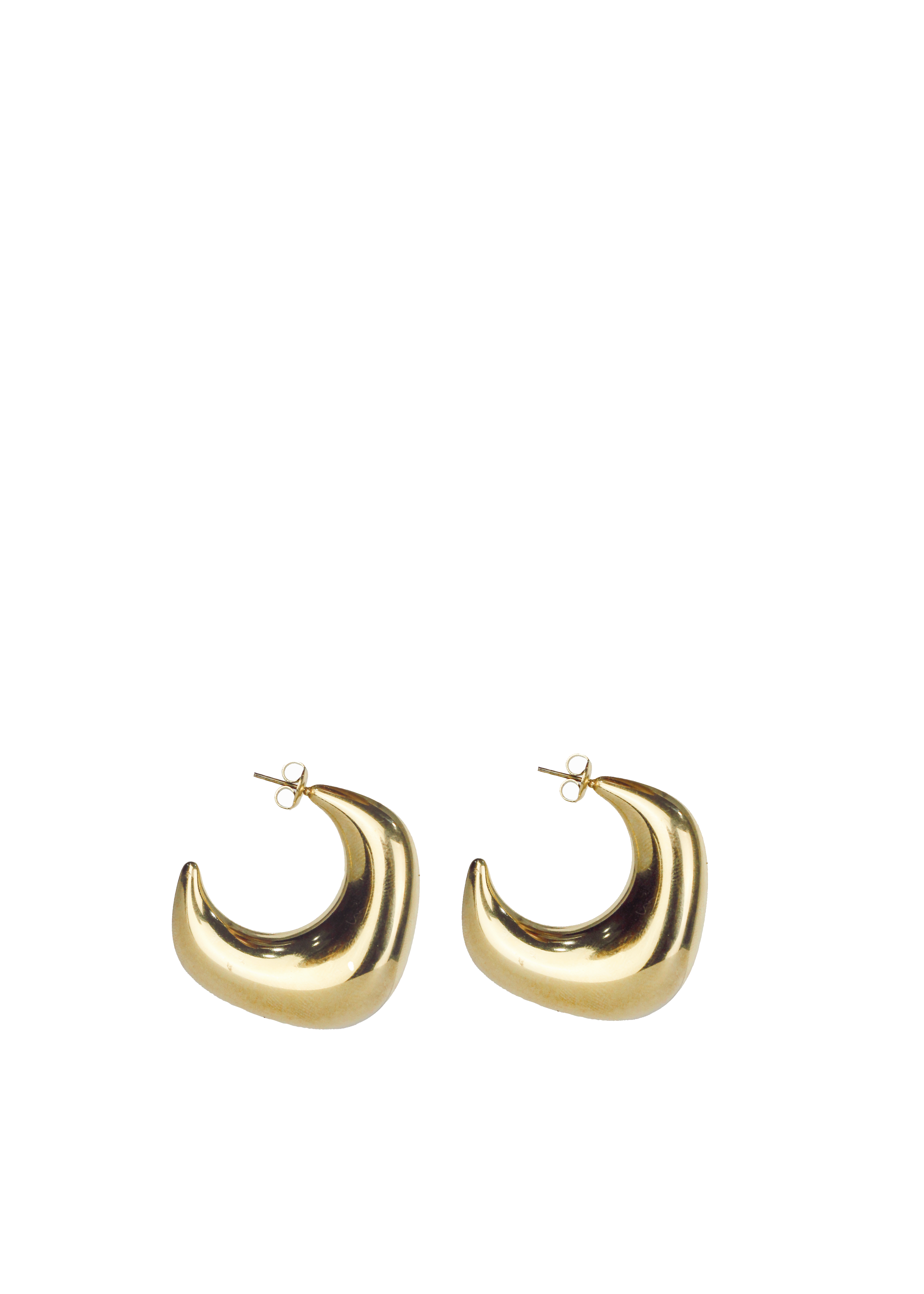 Oversized Curved Hoop Earrings