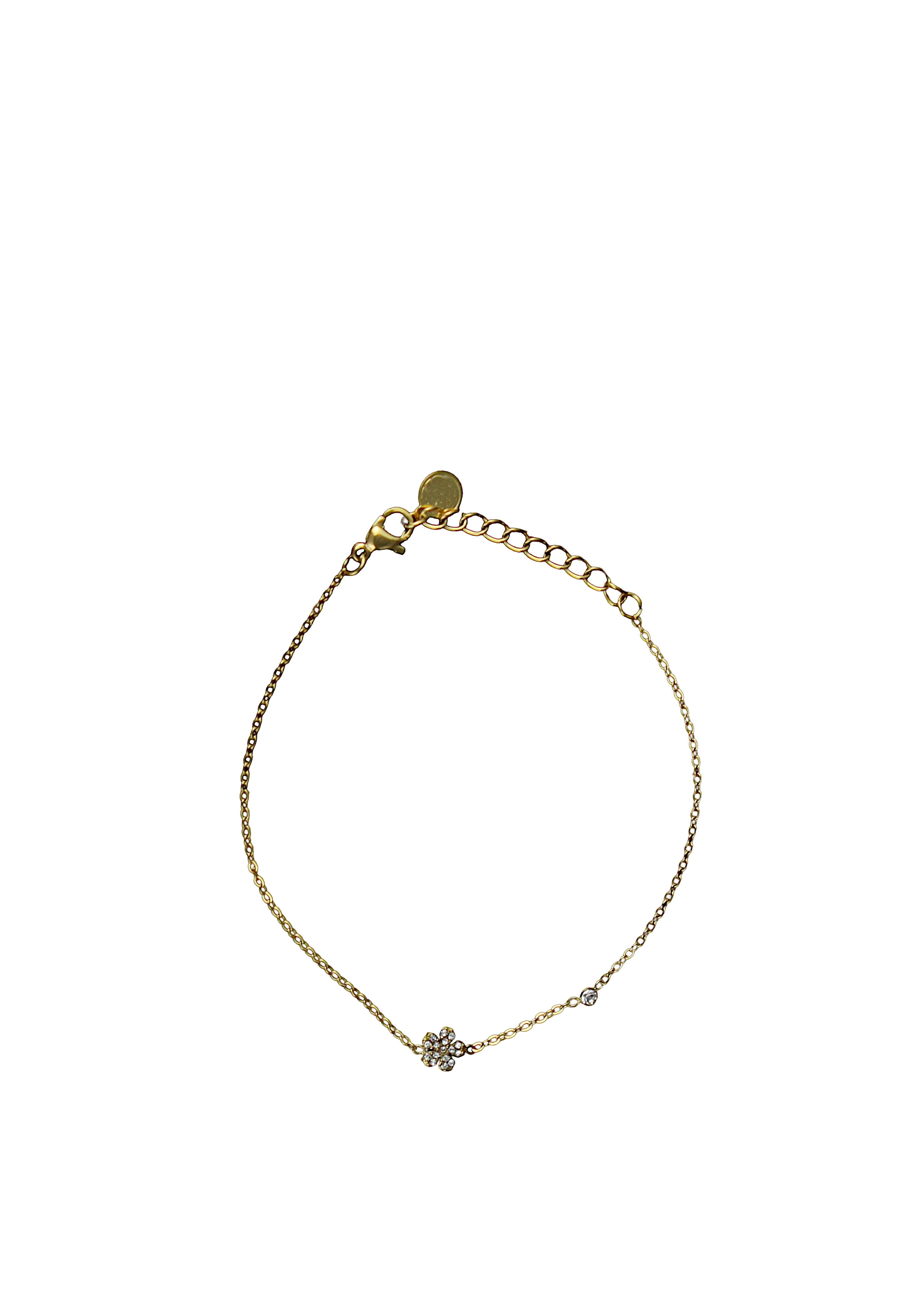 Minimal Flower Crystal Bracelet