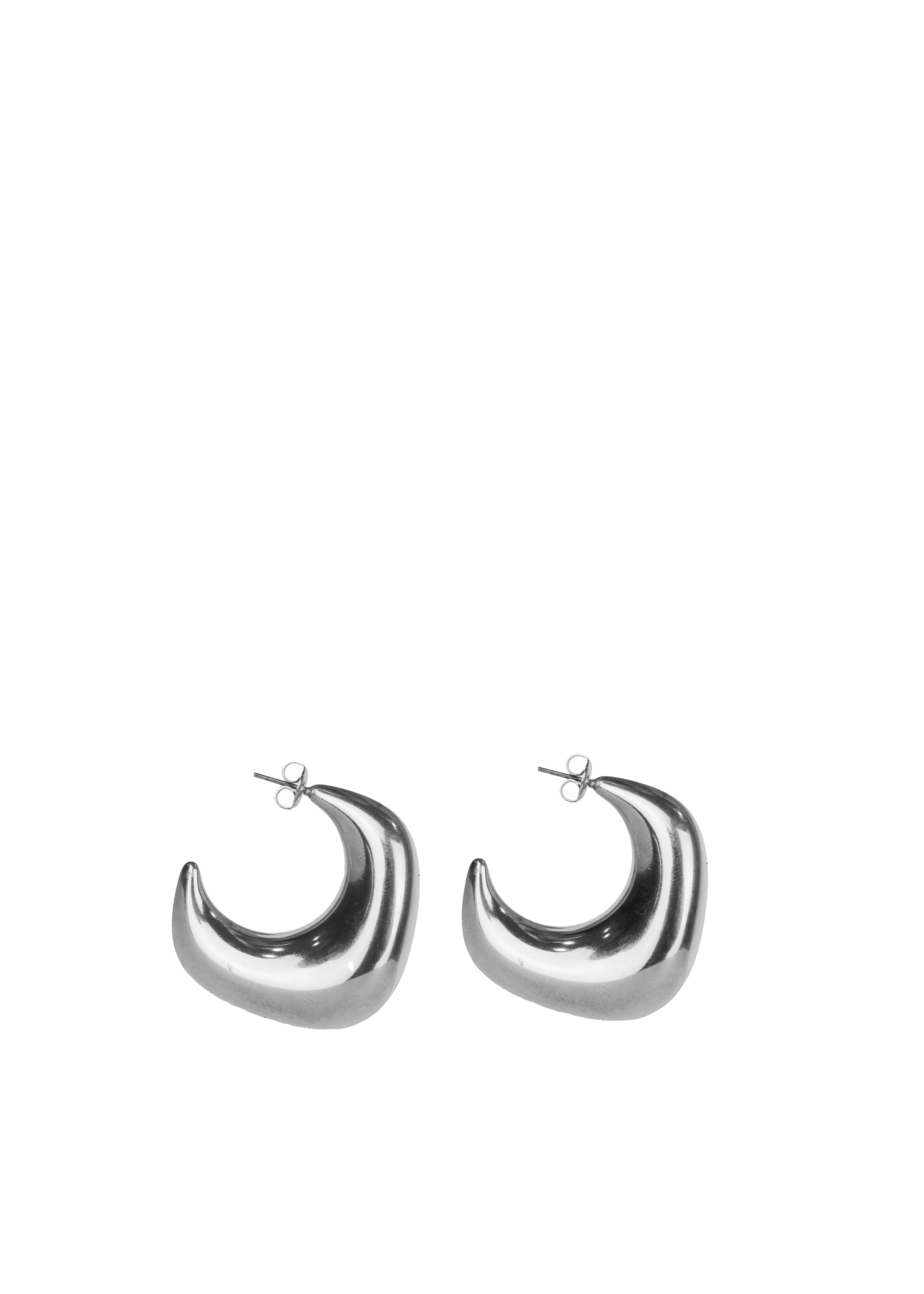 Oversized Curved Hoop Earrings