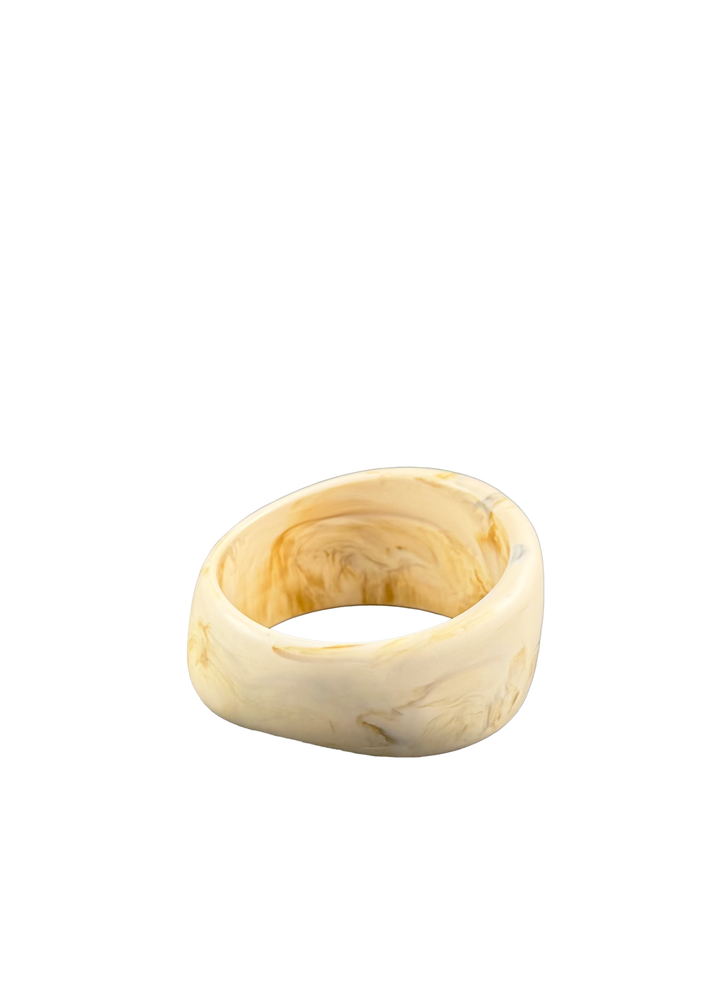 Creamy Marbled Resin Bangle