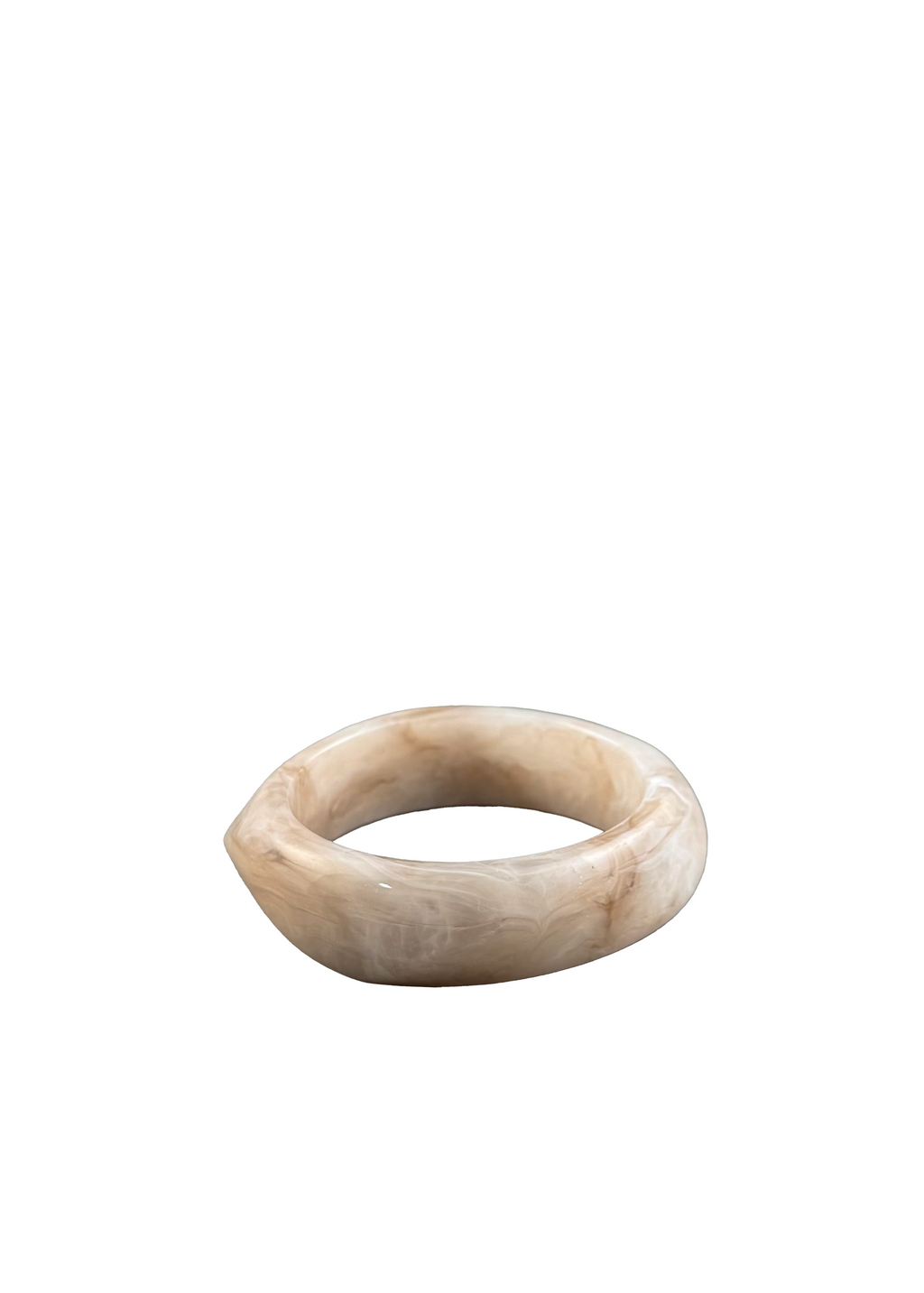 Grey Brown Marbled Resin Bangle