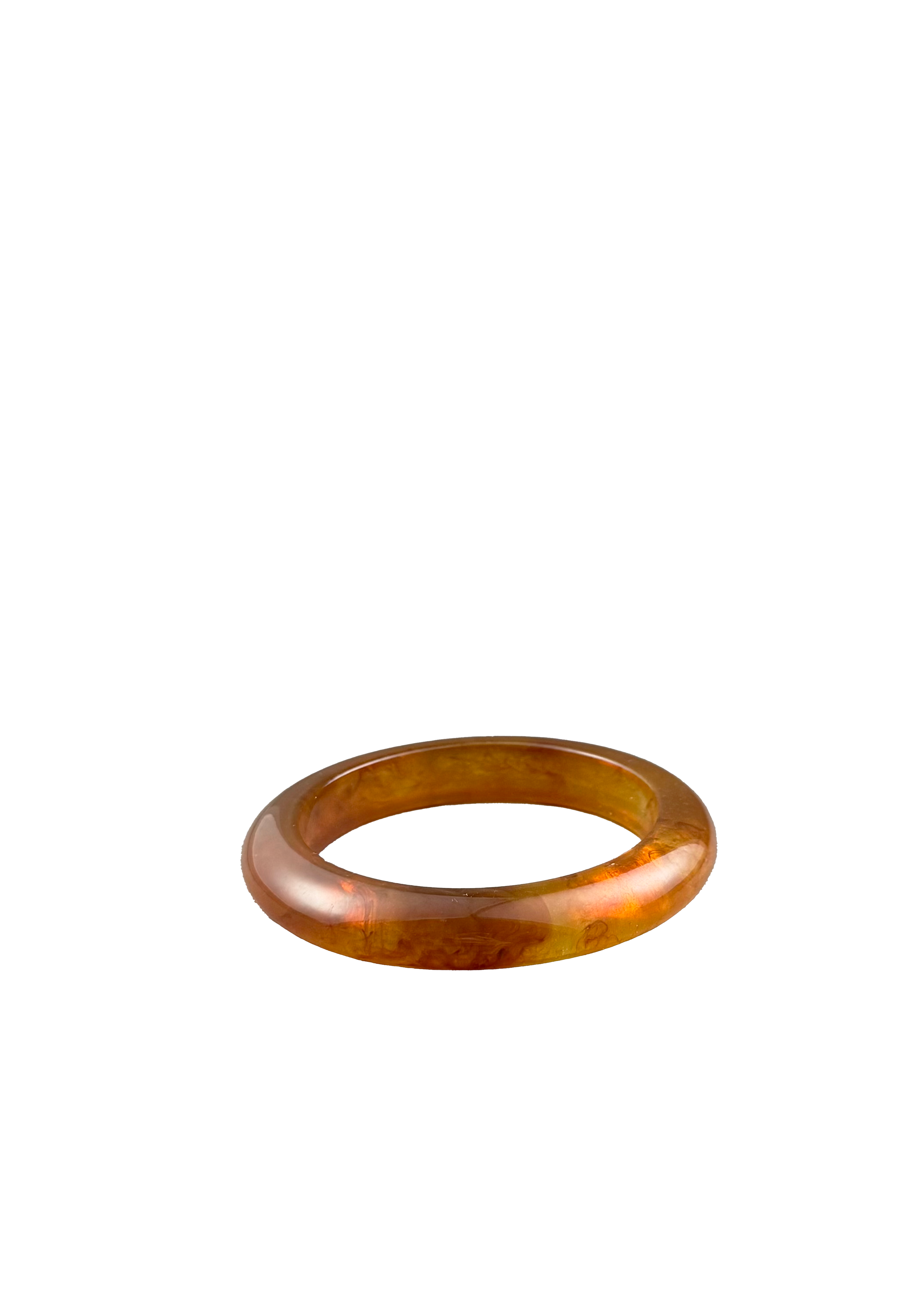 Caramel Marbled Thin Resin Bangle