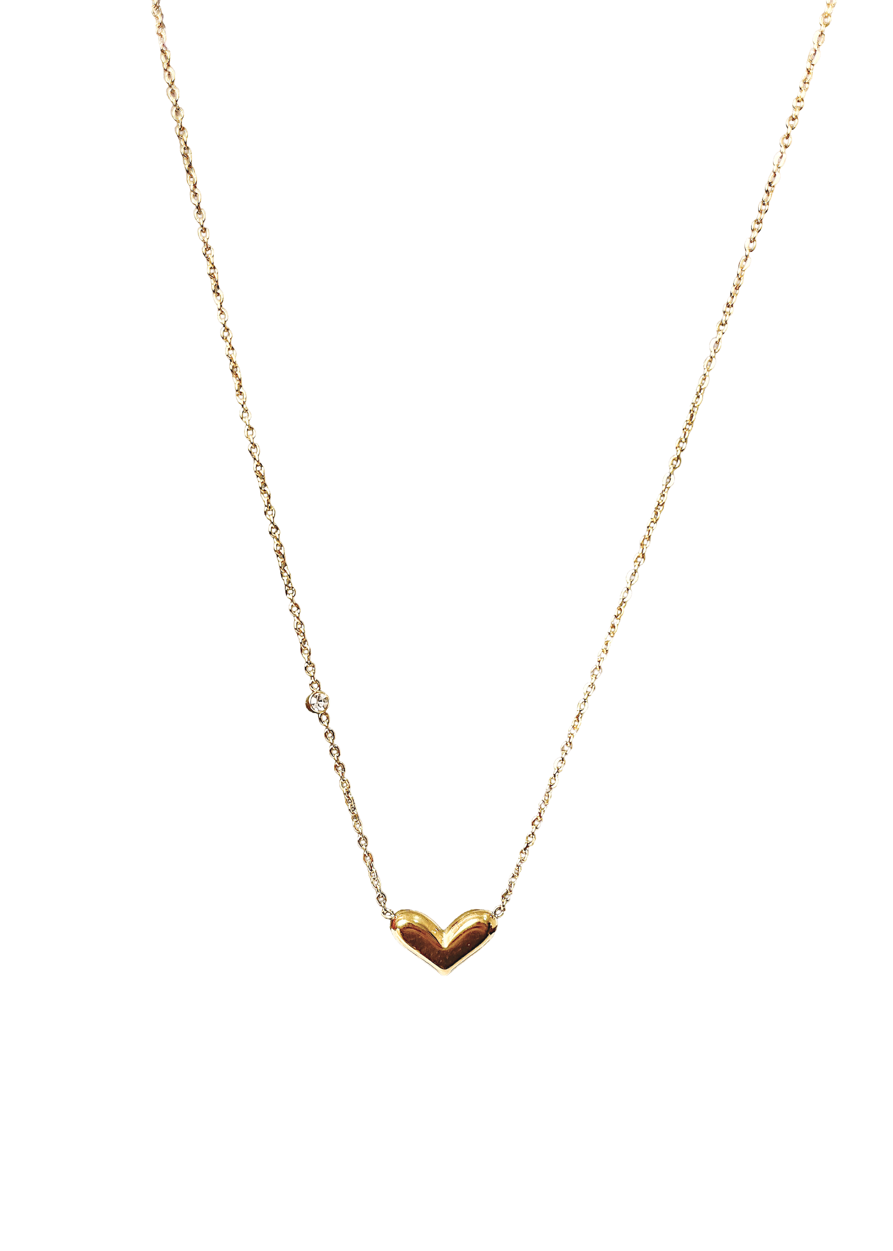 Gold Heart Pendant Necklace