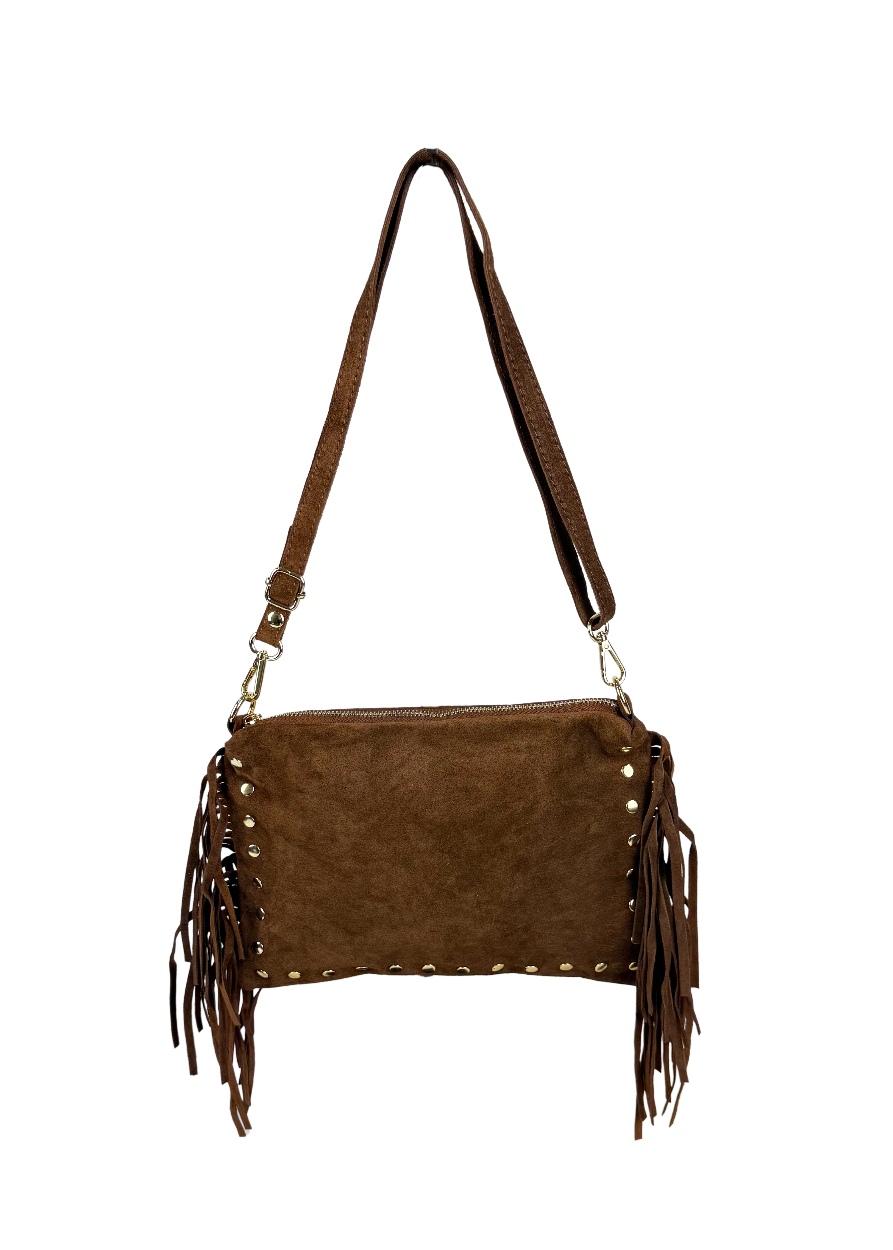 Boho-Chic Suede Bag
