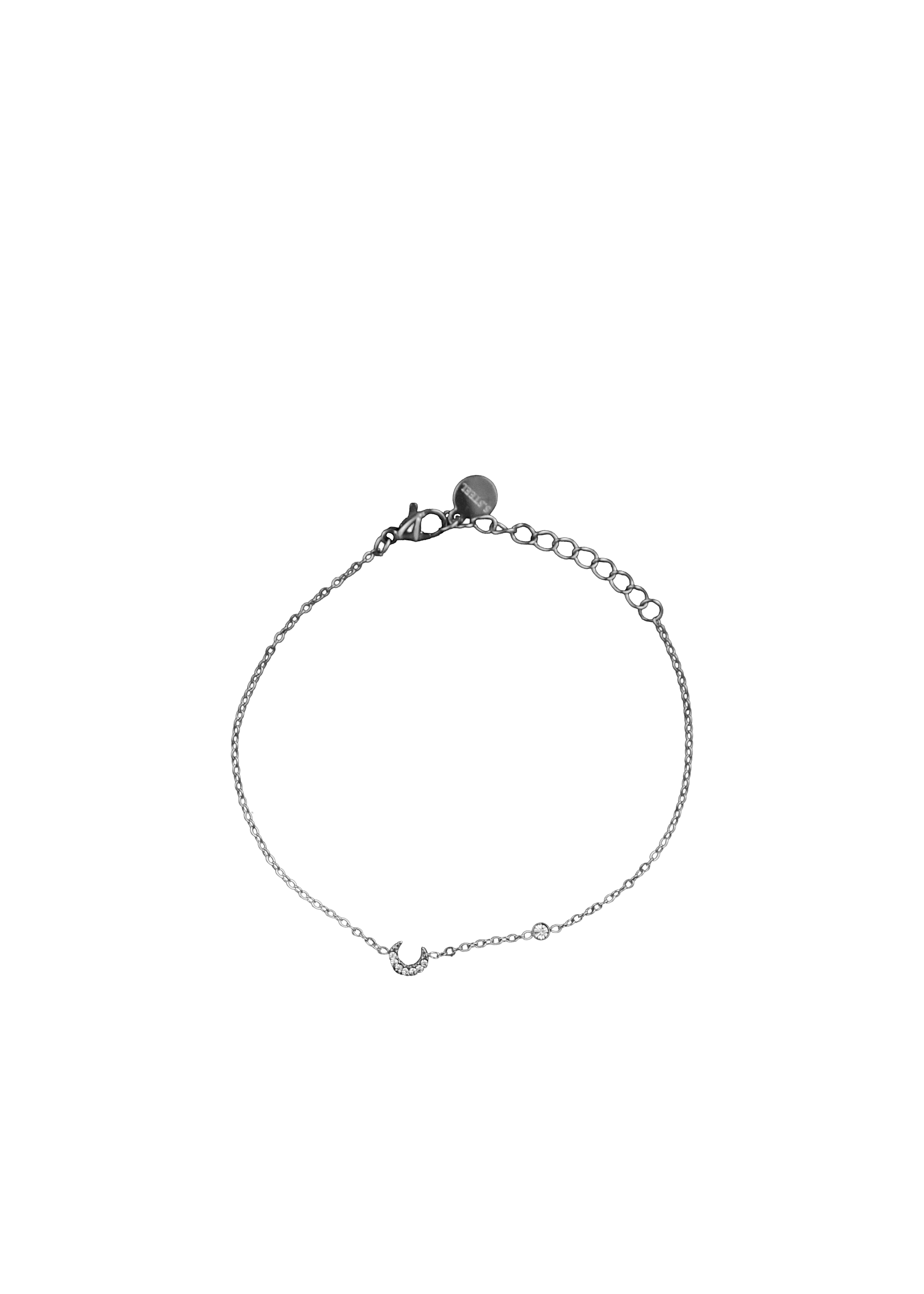 Minimal Moon Crystal Bracelet