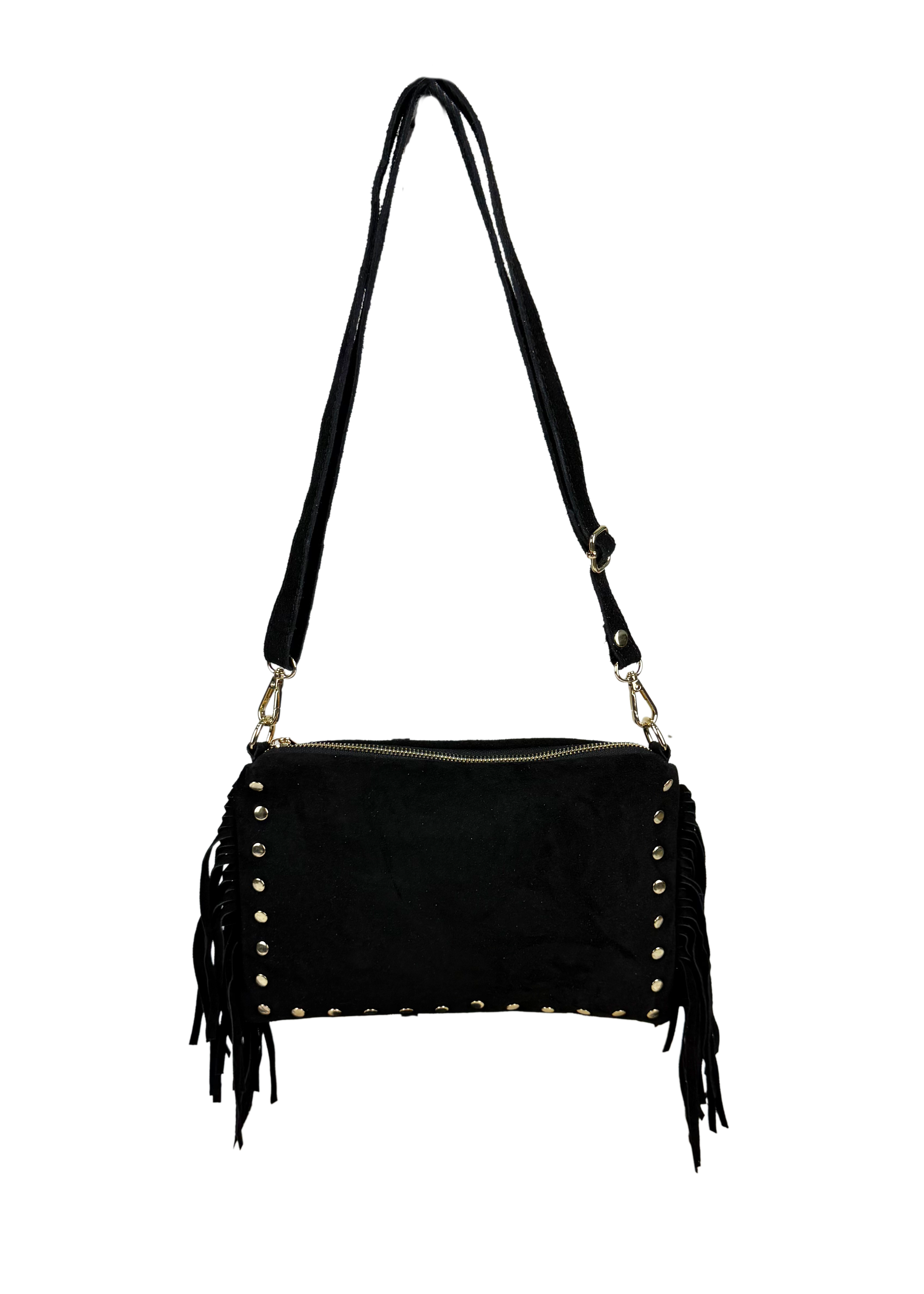 Boho-Chic Suede Bag