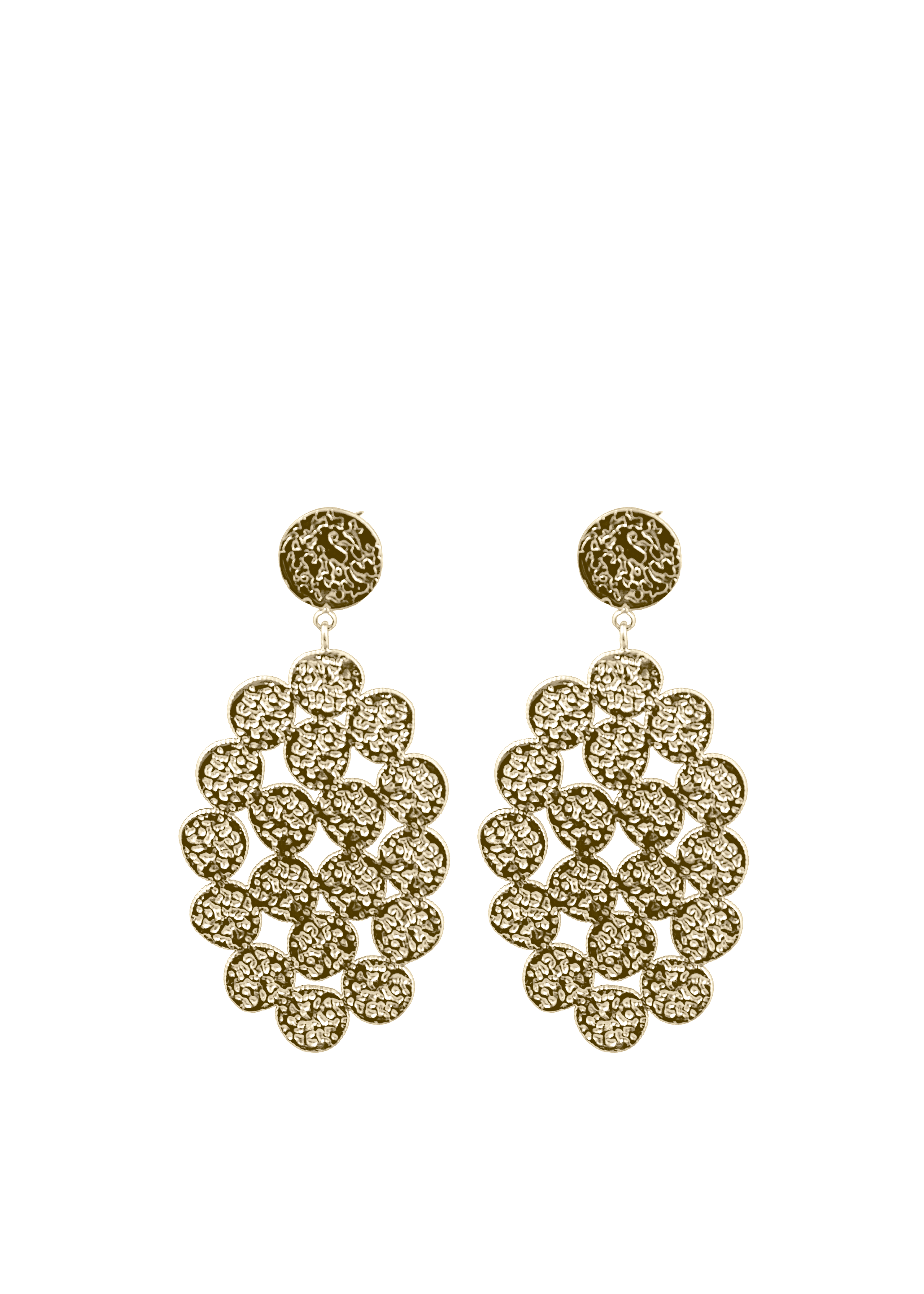 Filigree Cluster Drop Earrings