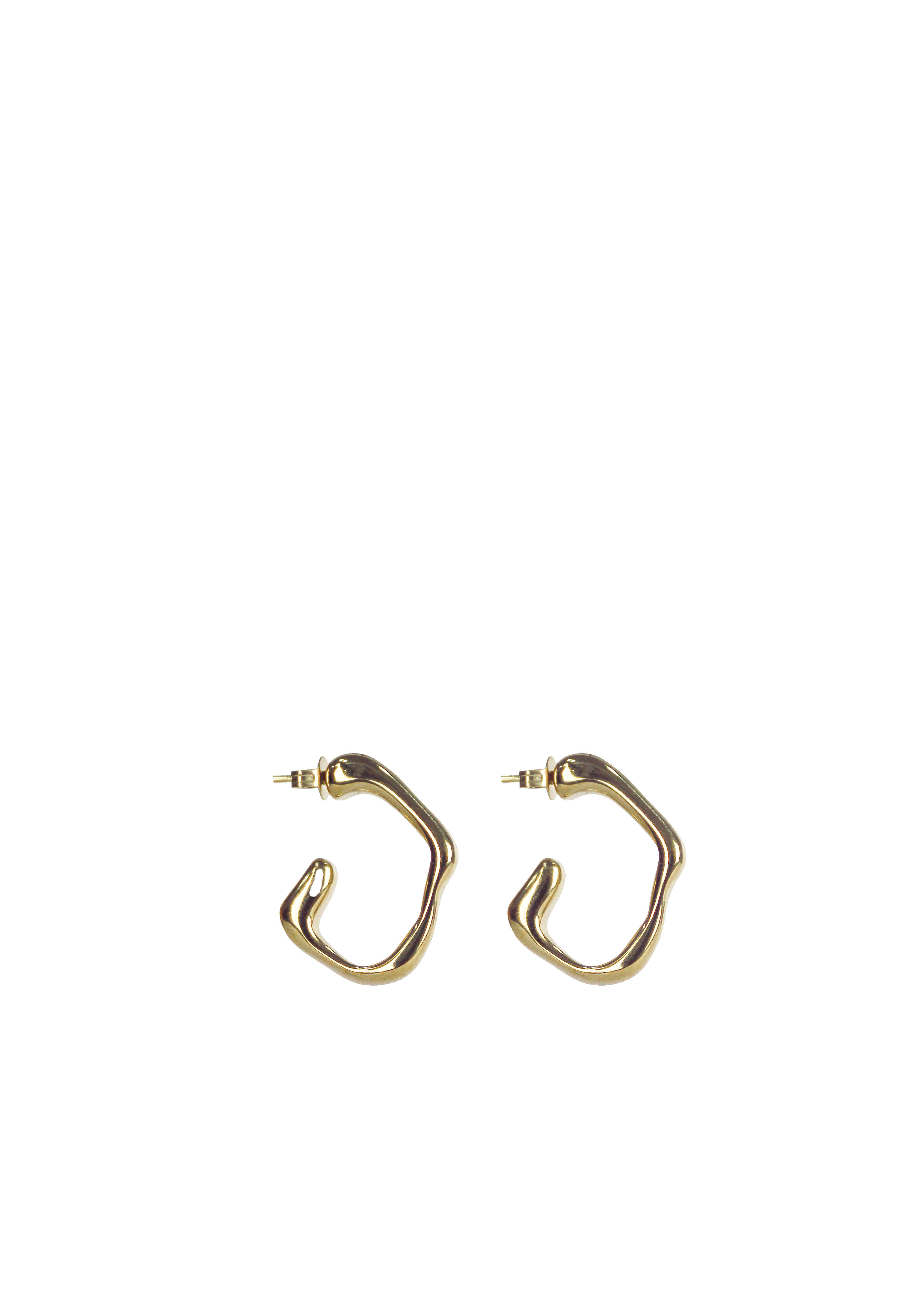 Abstract Wavy Hoop Earrings