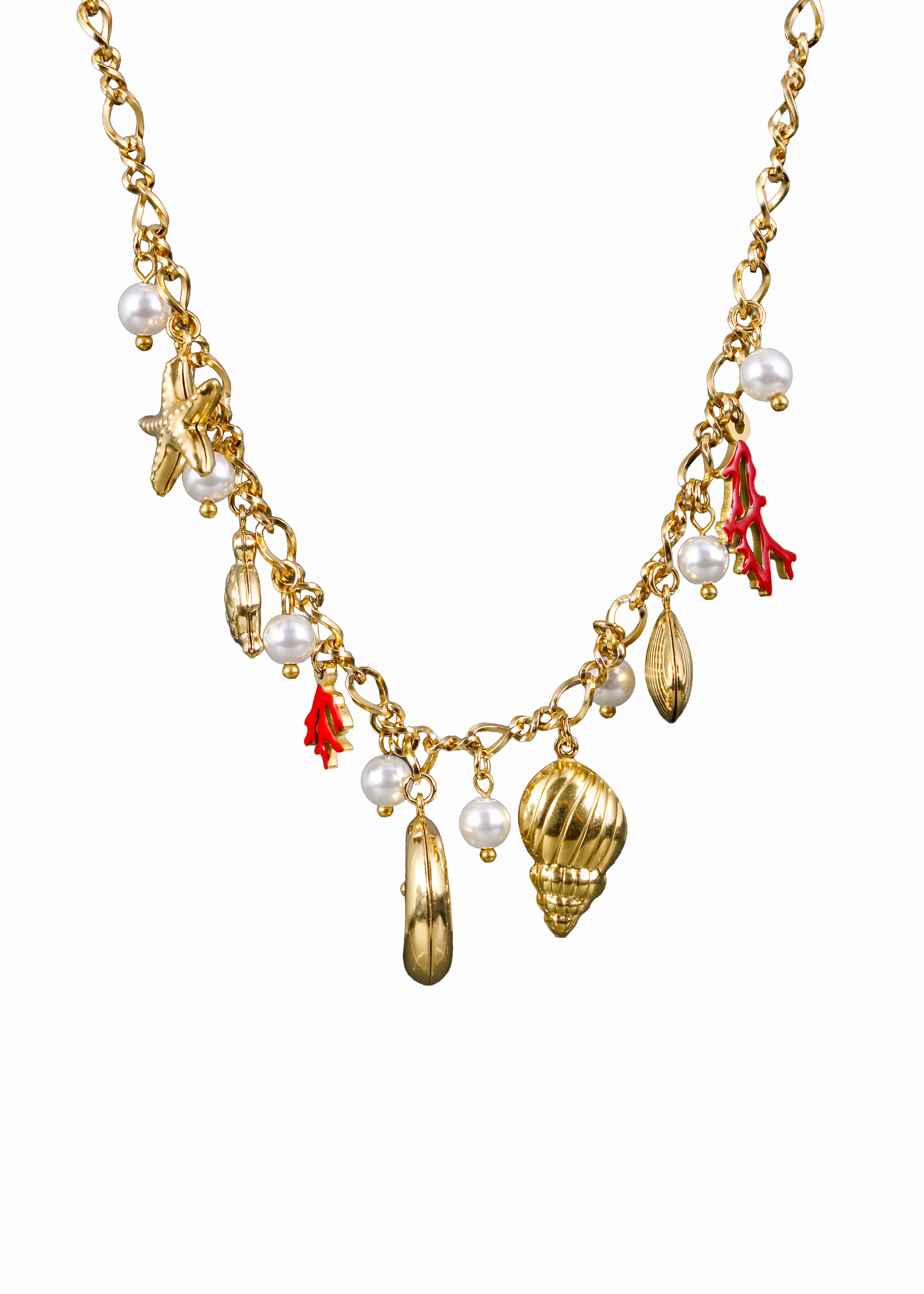 Golden Sea Charms Necklace