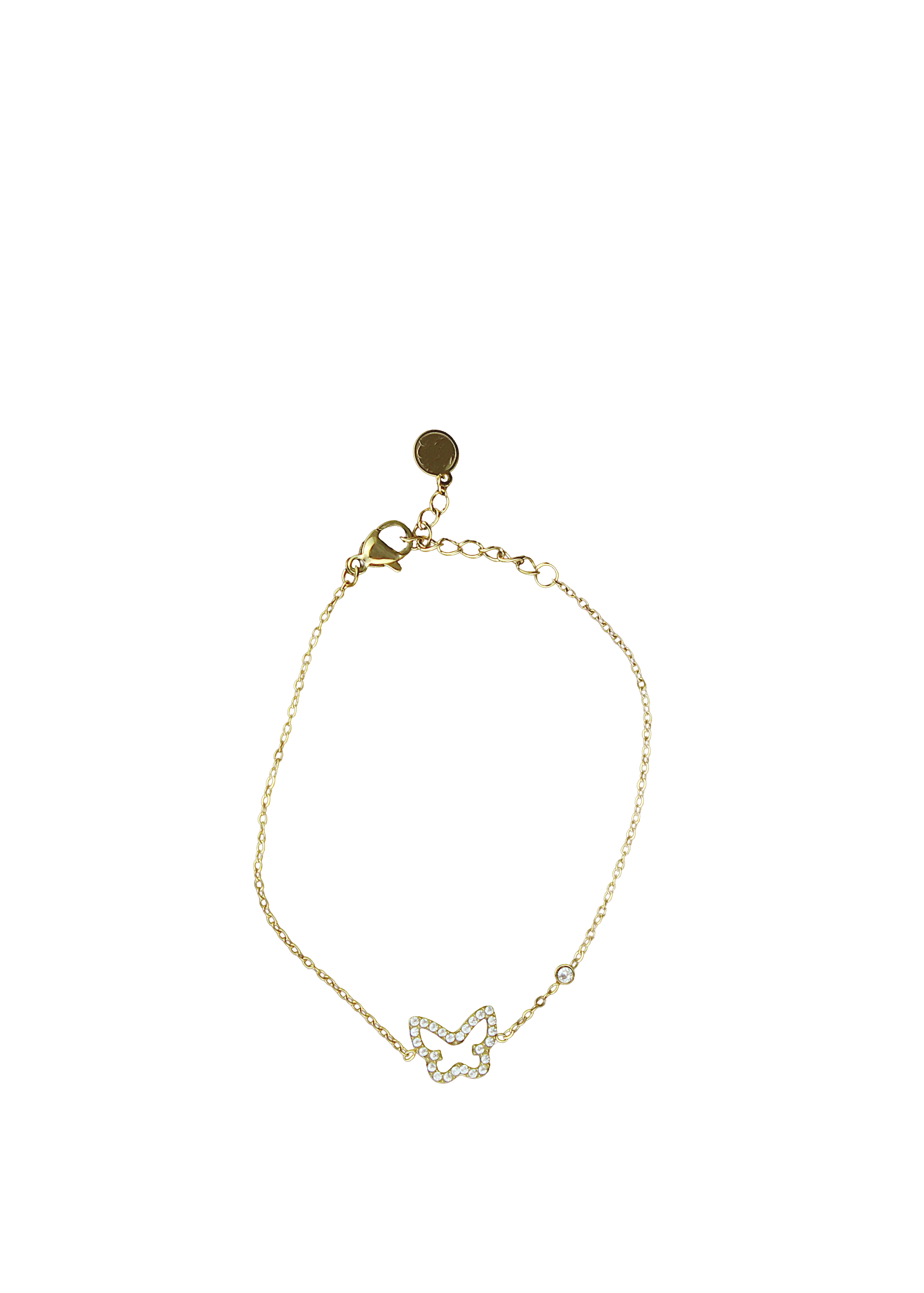 Minimal Butterfly Crystal Bracelet