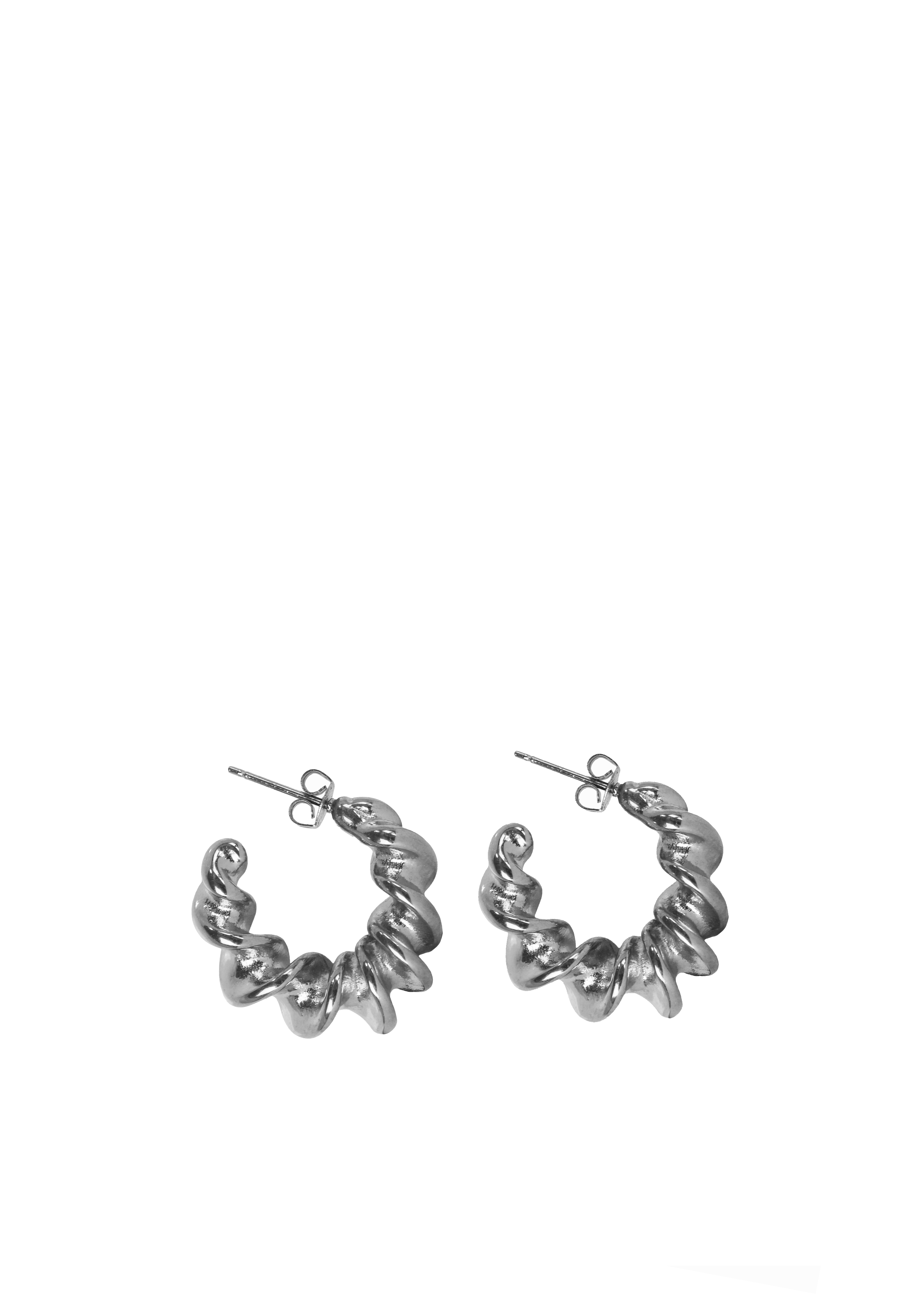 Twisted Spiral Hoop Earrings