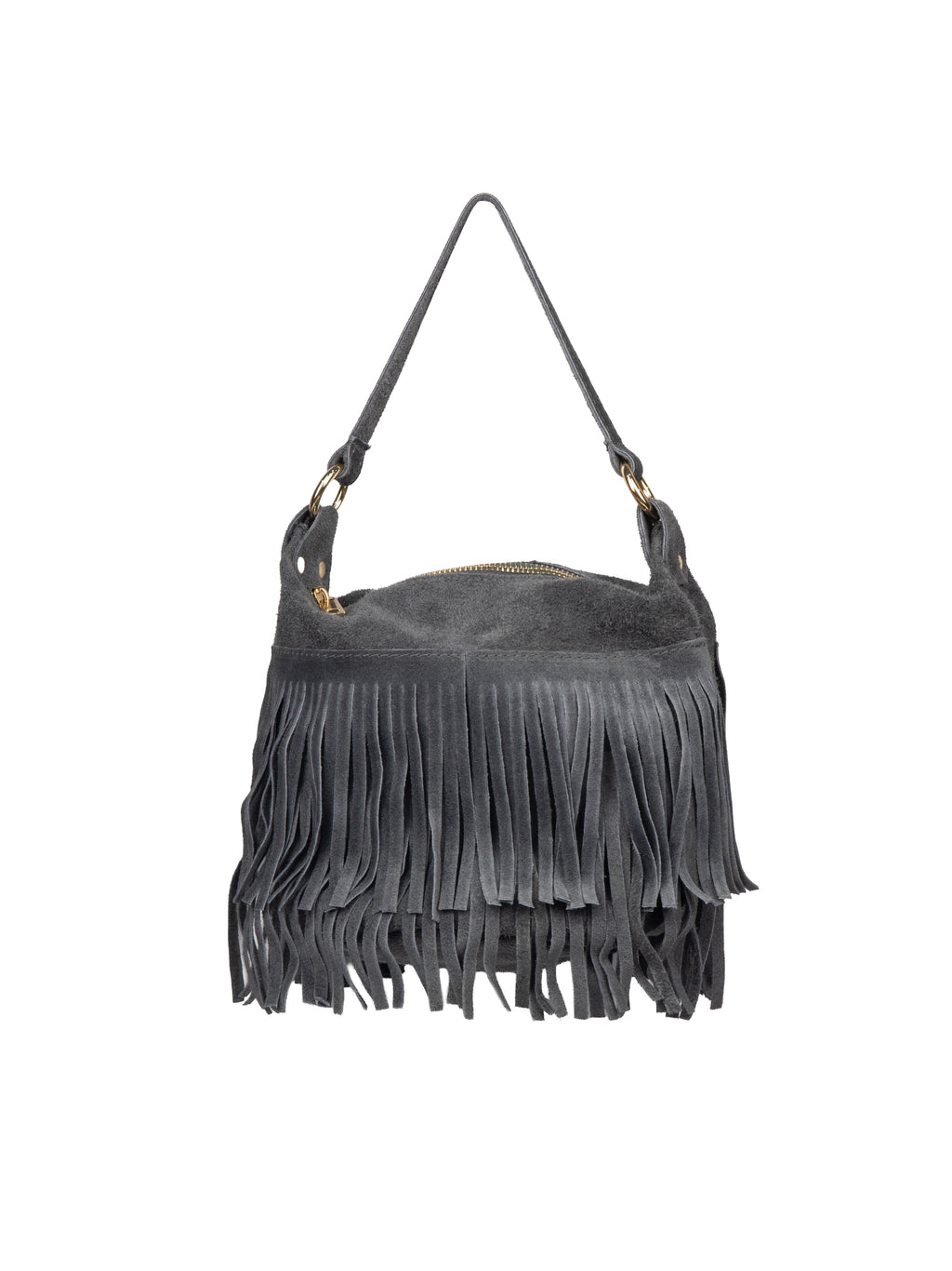 Boho Fringed Suede Bag