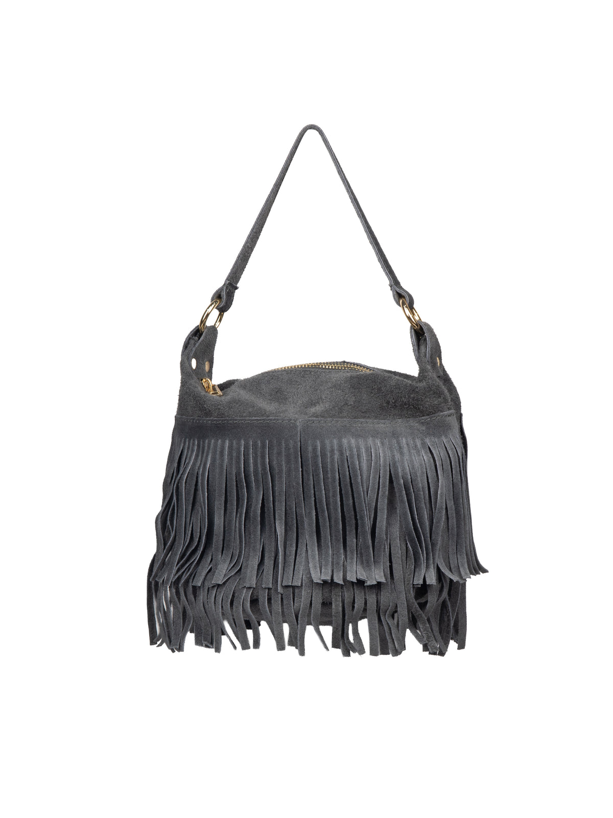 Boho Fringed Suede Bag