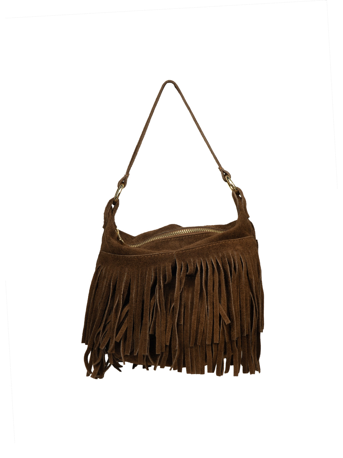 Boho Fringed Suede Bag