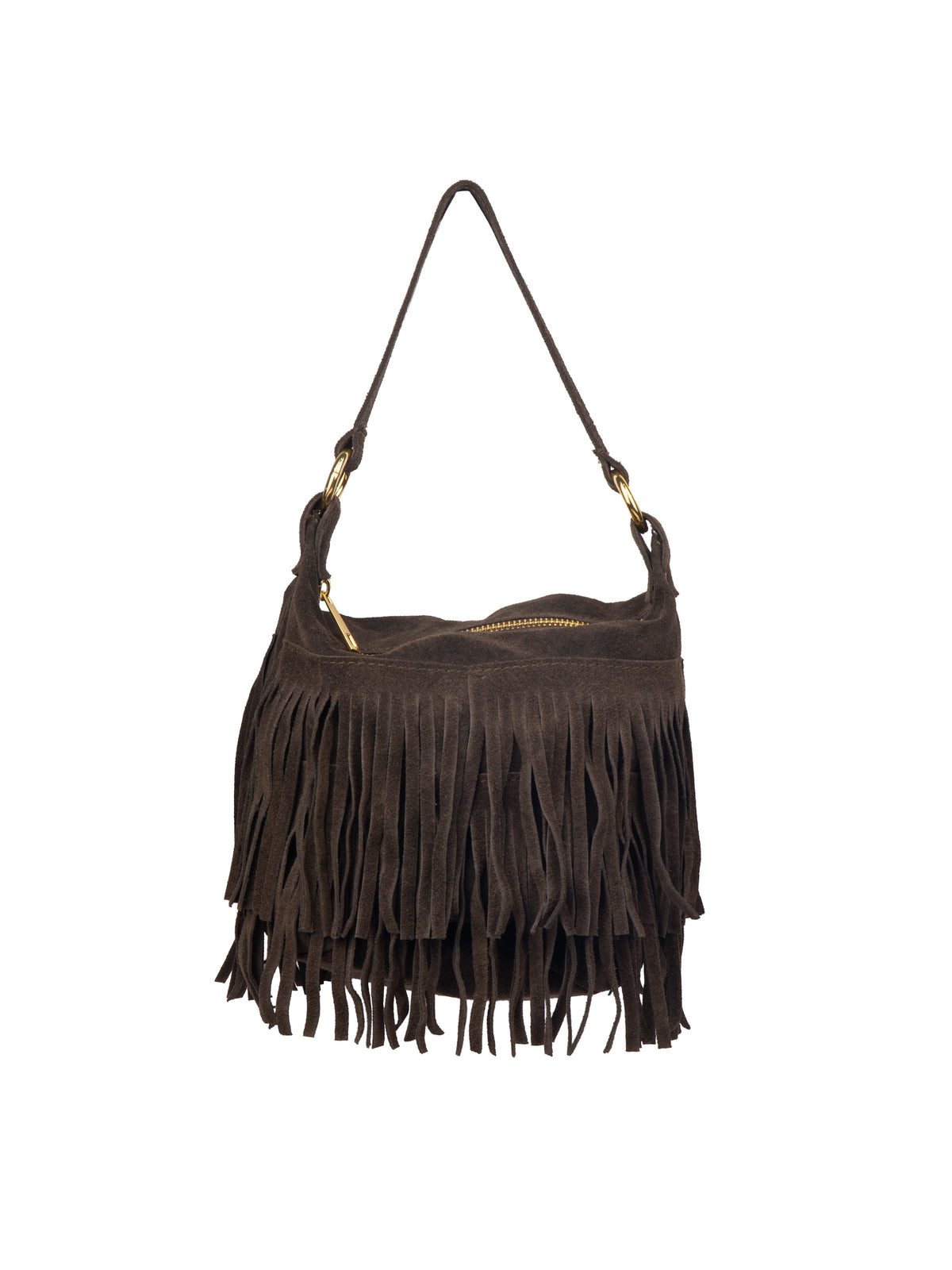 Boho Fringed Suede Bag