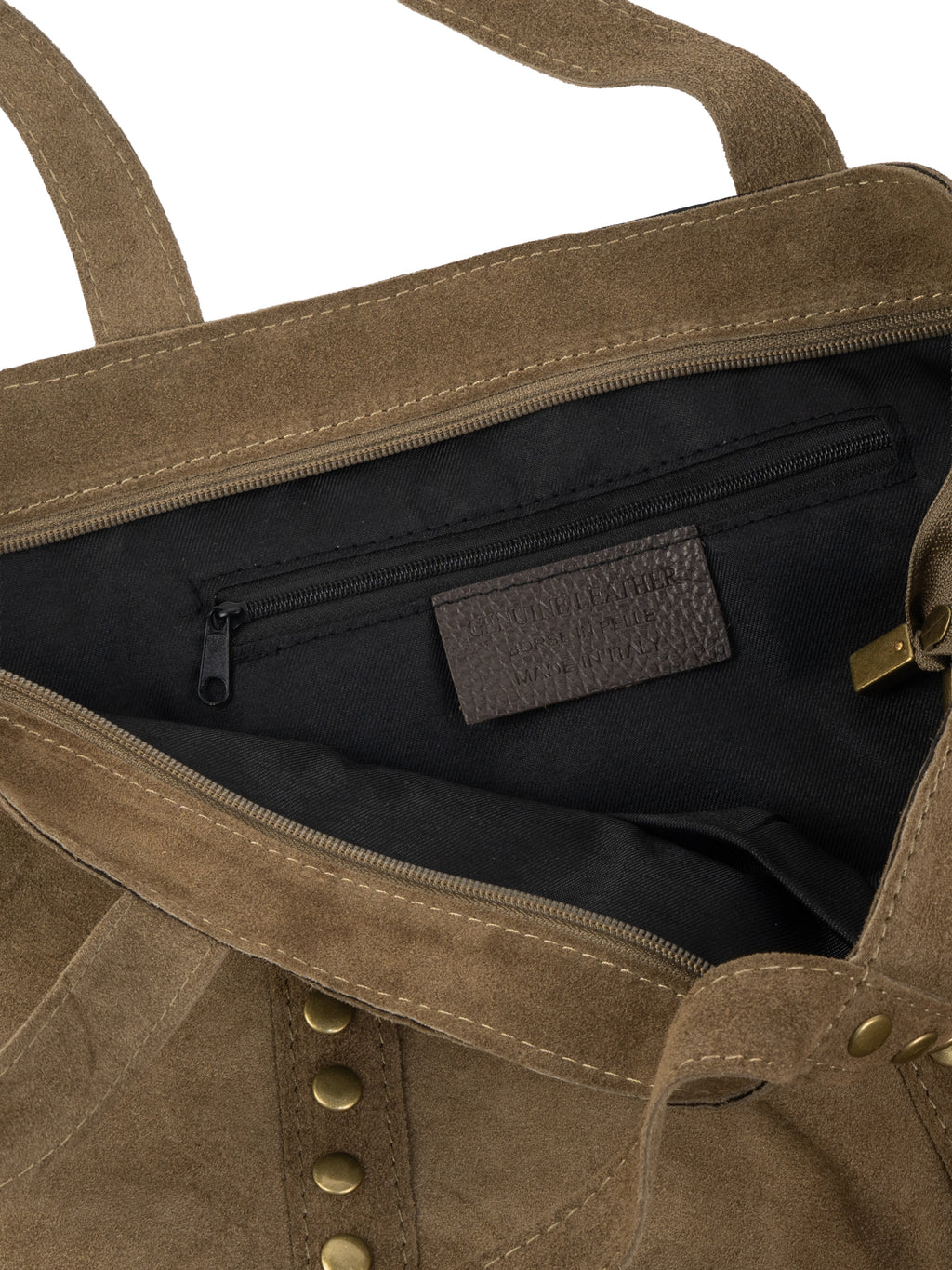 Suede Tote Bag with Fully Lined Interior