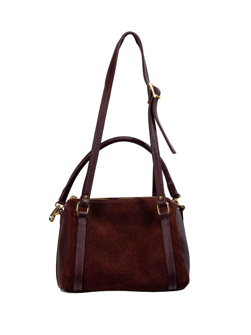 Suede Leather Frame Bag