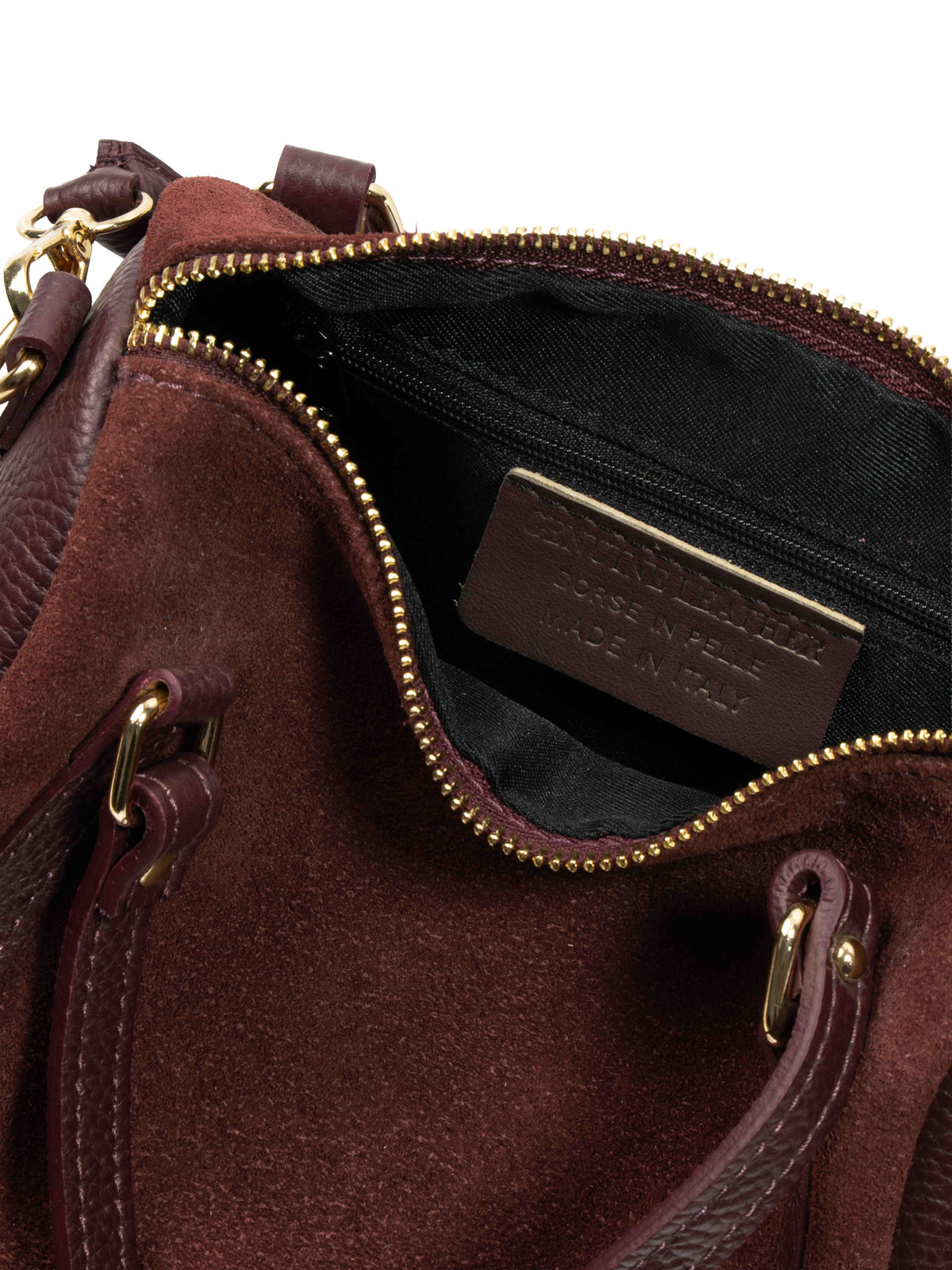Suede Leather Frame Bag
