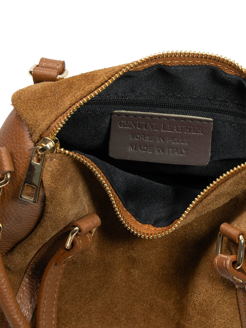 Suede Leather Frame Bag