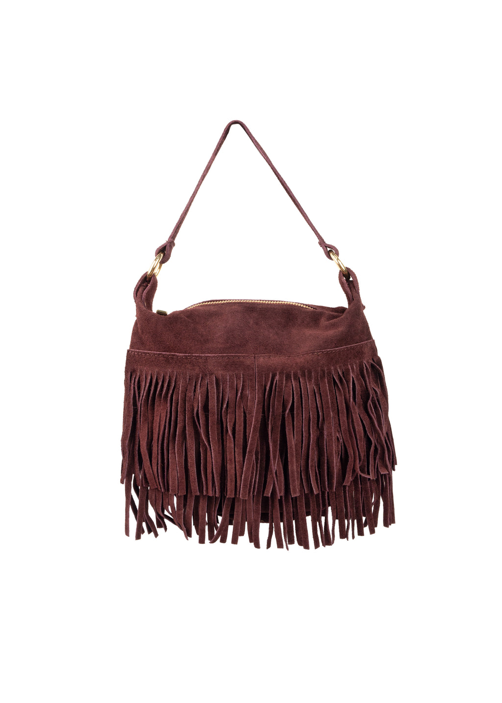 Boho Fringed Suede Bag