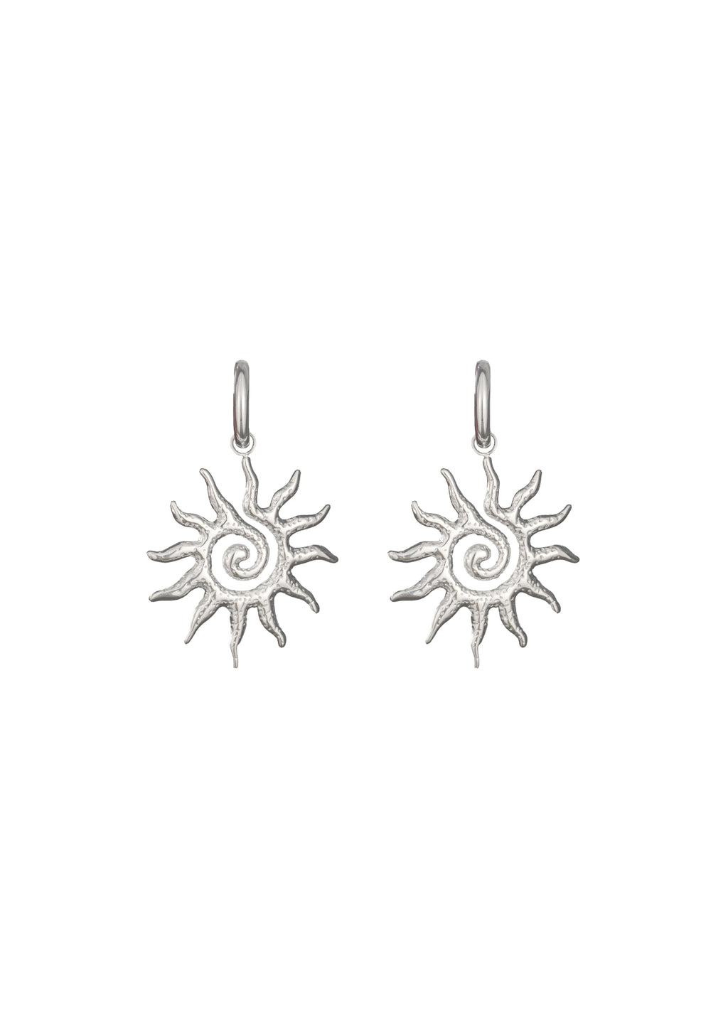 Sun-Shaped Drop Earrings