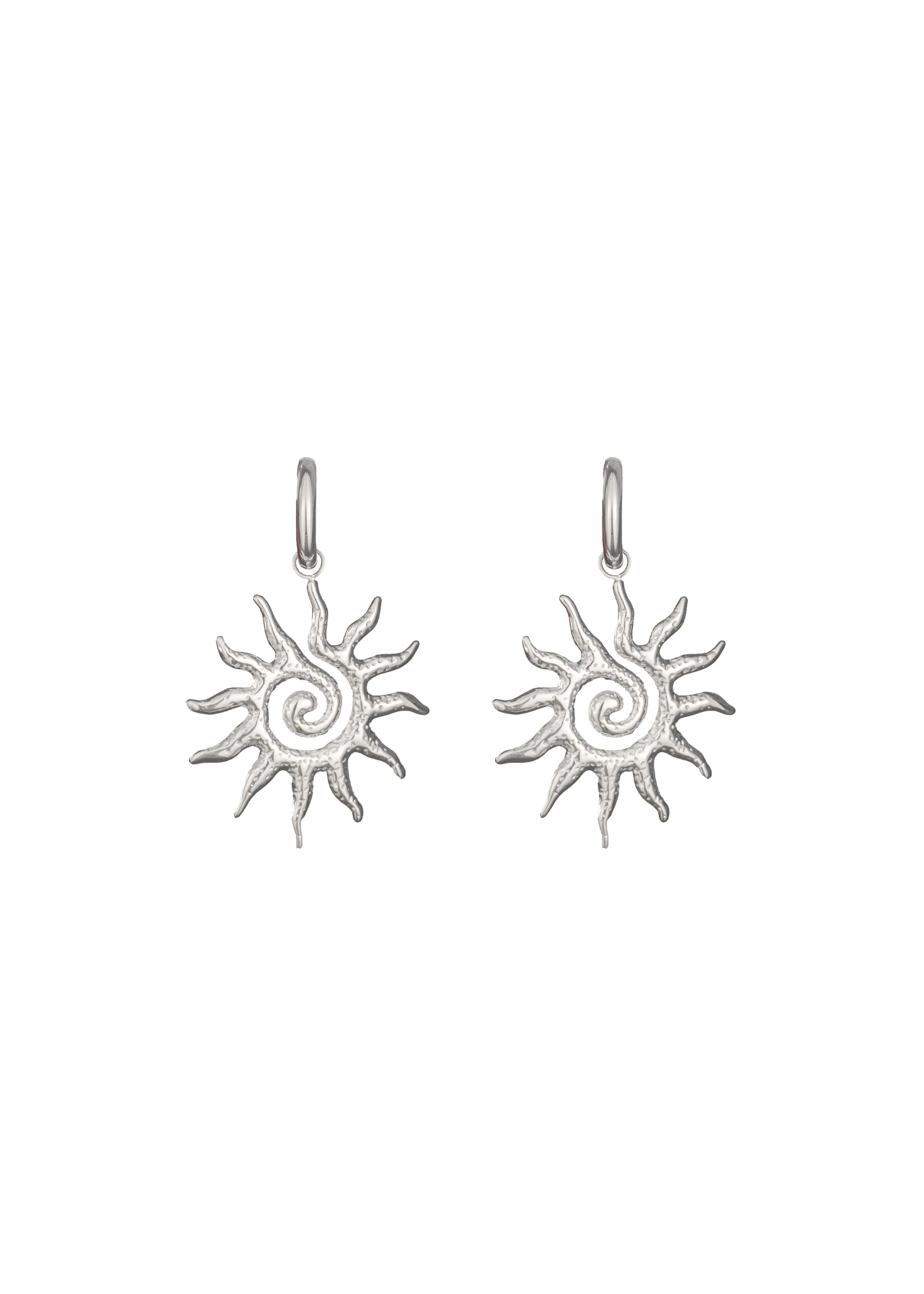 Sun-Shaped Drop Earrings