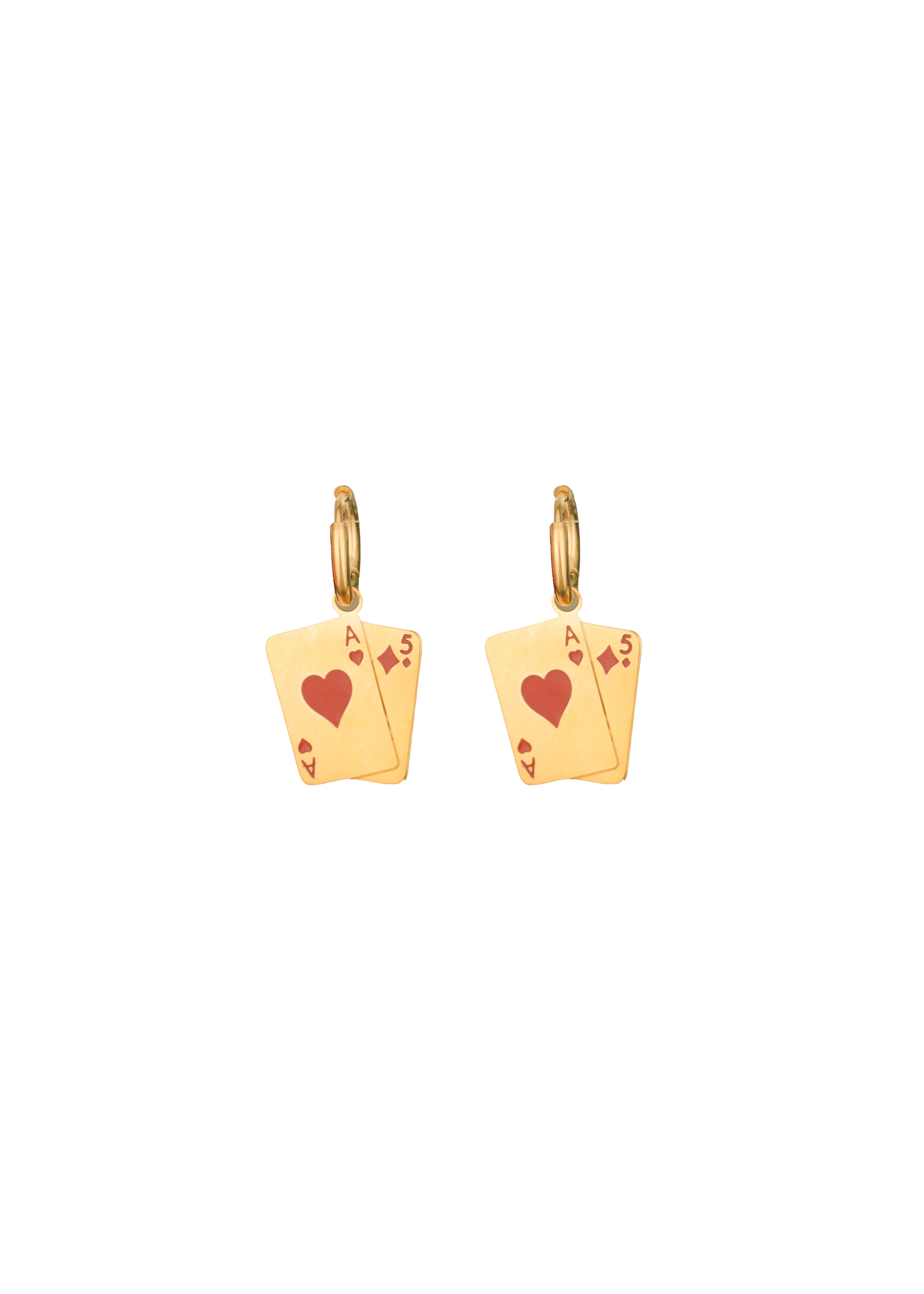 Playing Card Drop Earrings