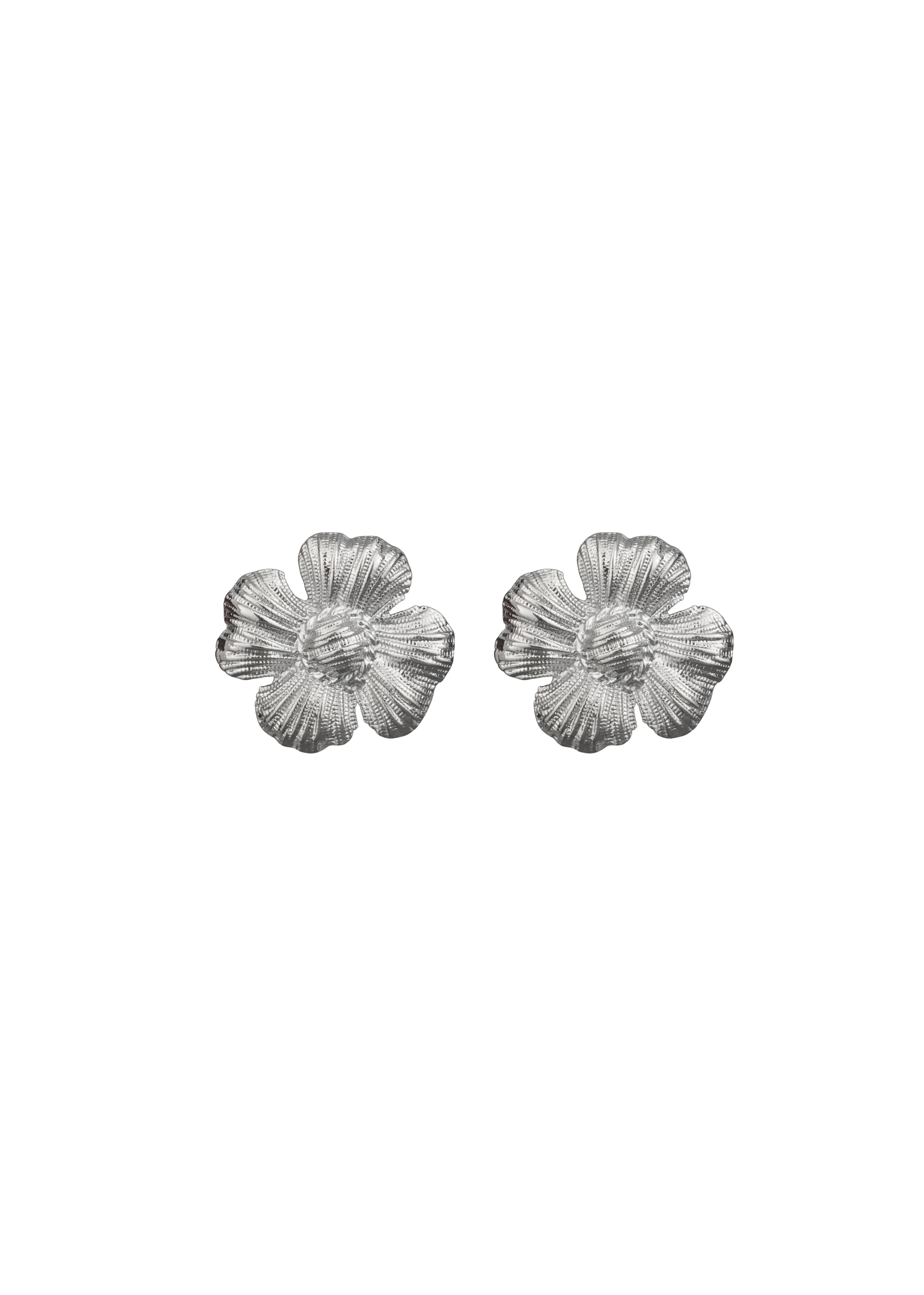 Textured Flower Stud Earrings