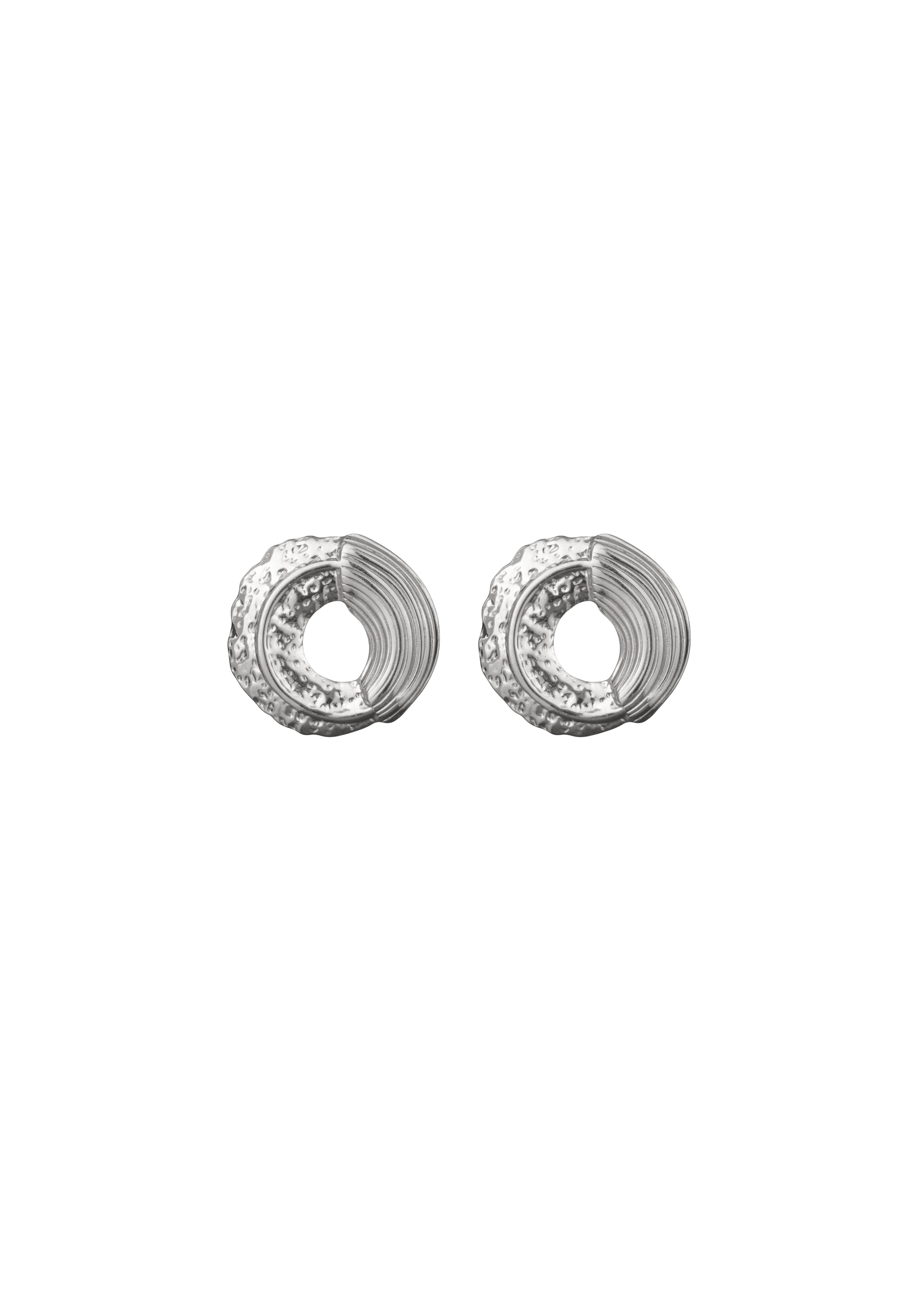 Textured Open-Center Statement Earrings