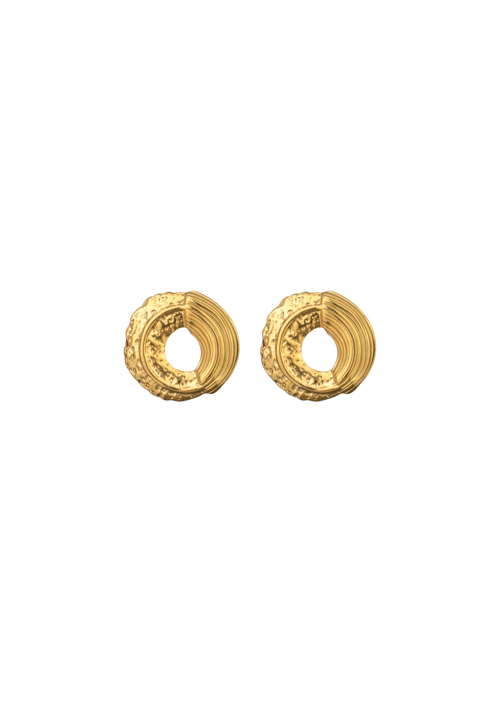 Textured Open-Center Statement Earrings