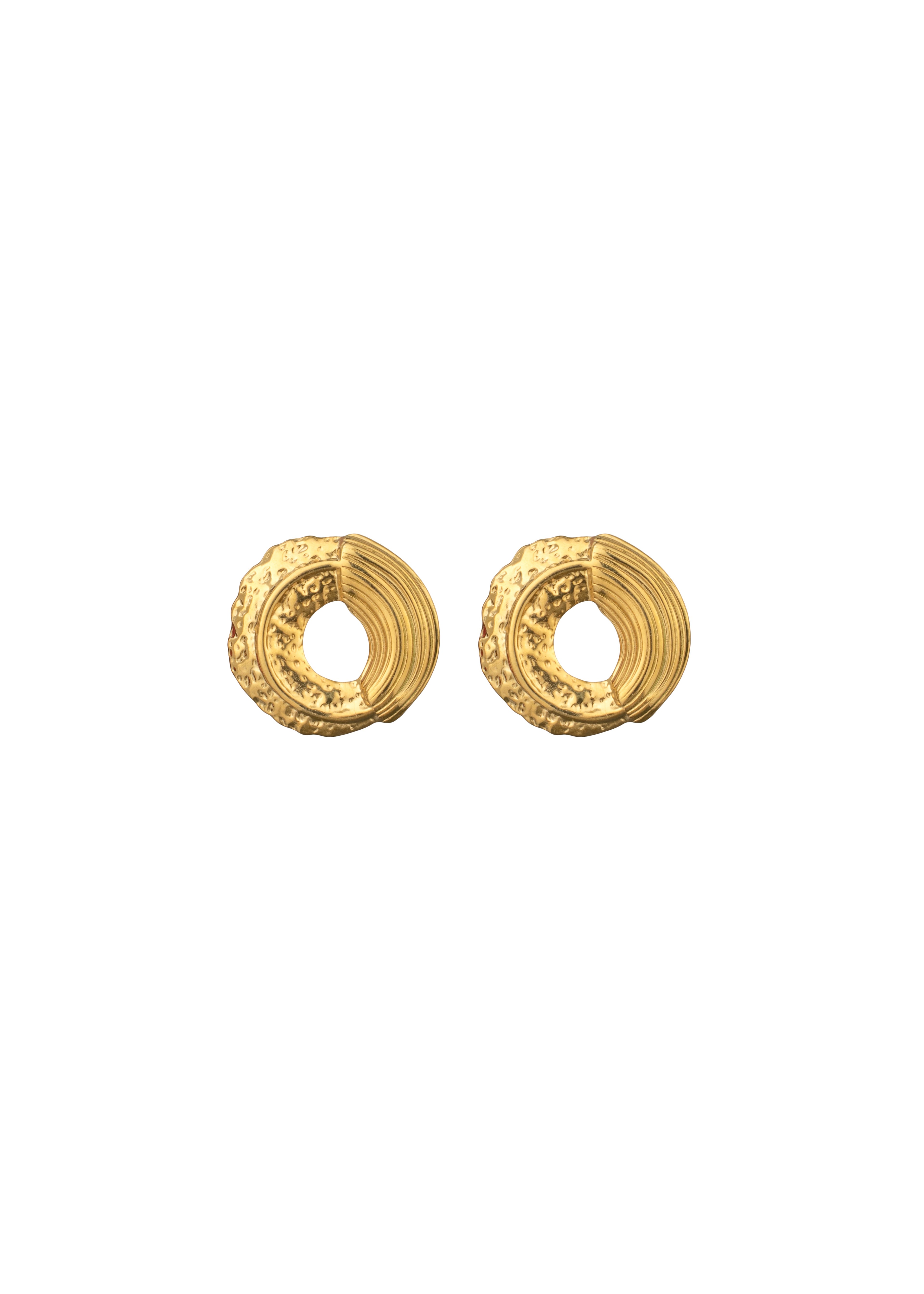 Textured Open-Center Statement Earrings