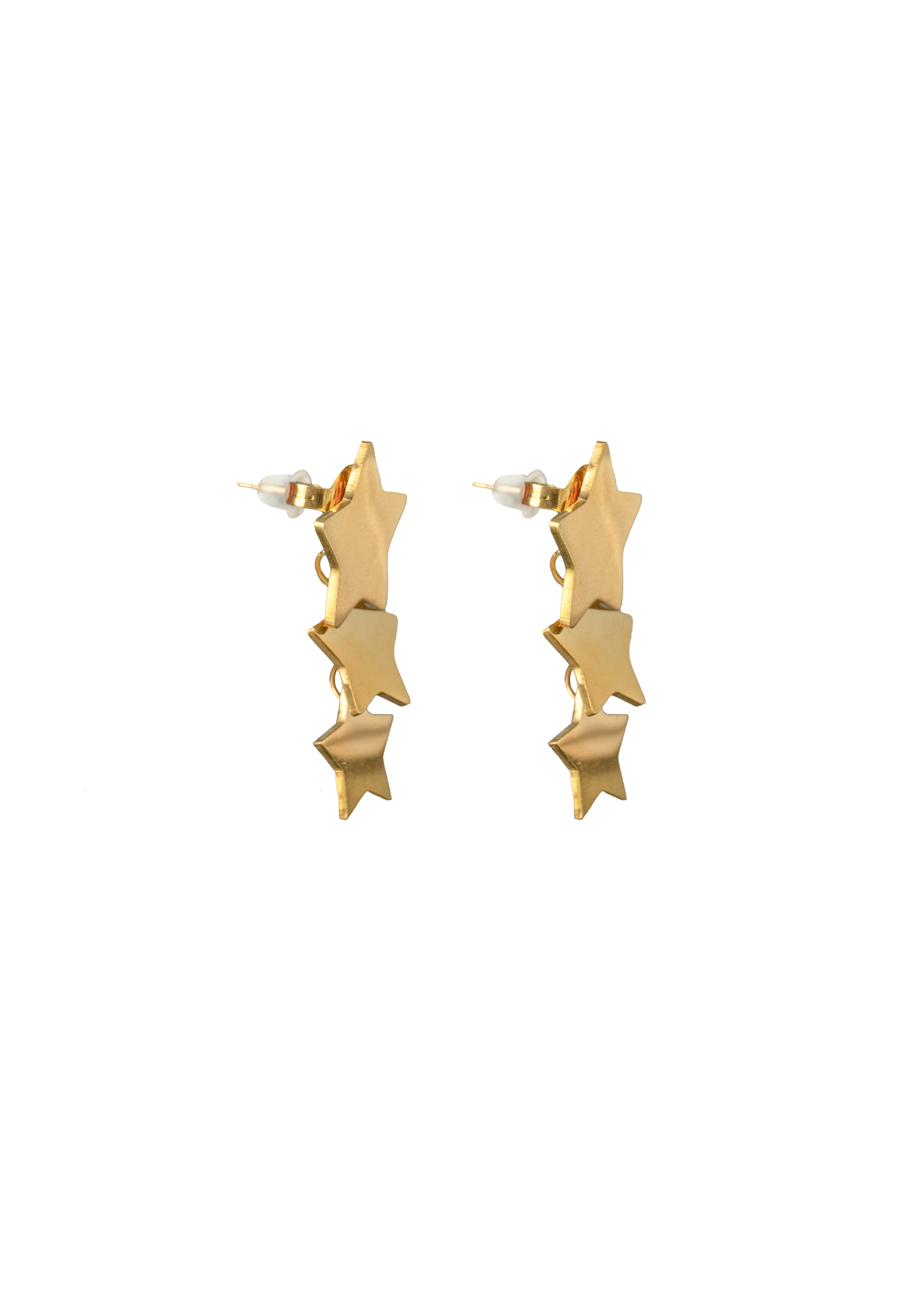 Triple Star Drop Earrings