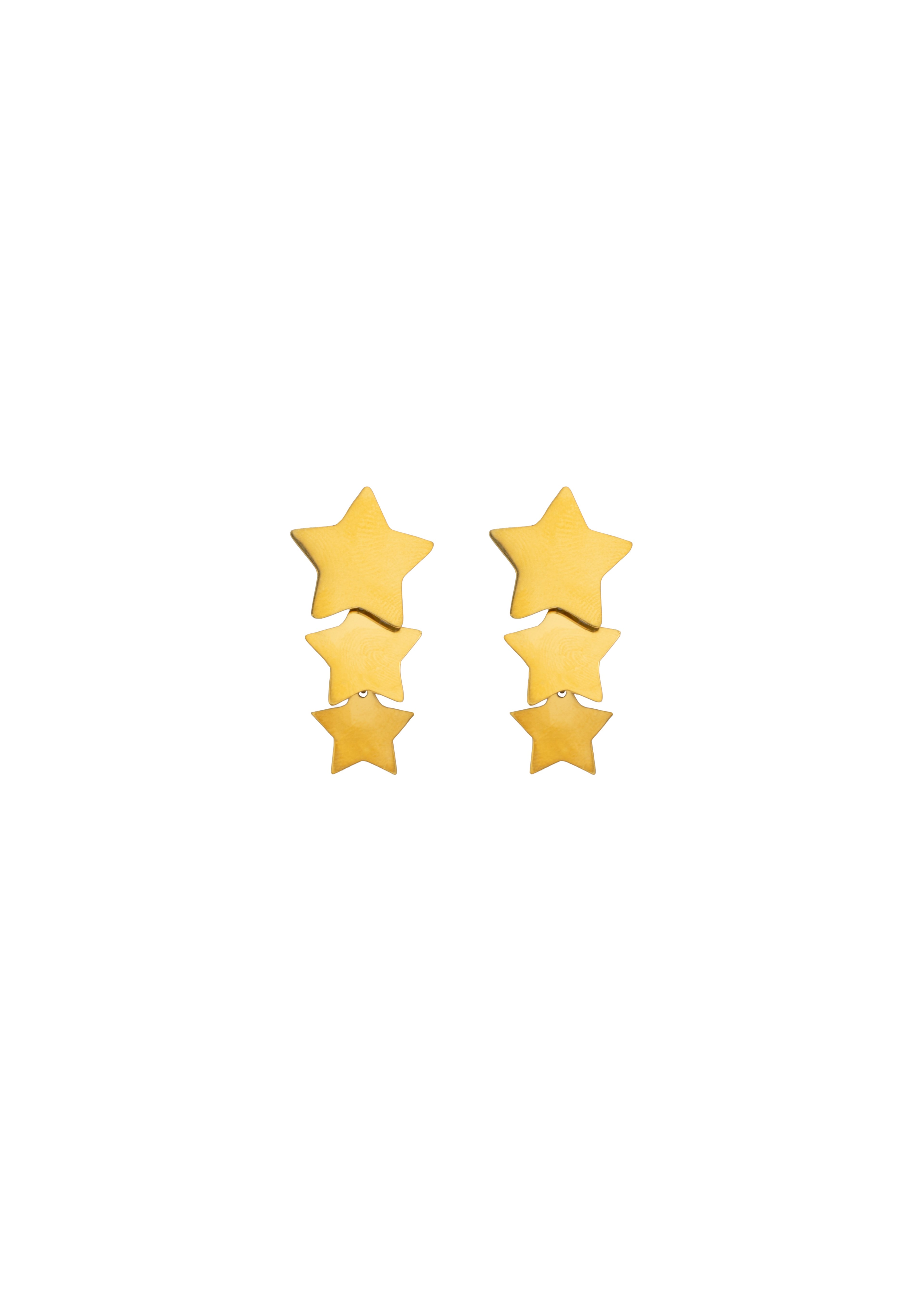 Triple Star Drop Earrings