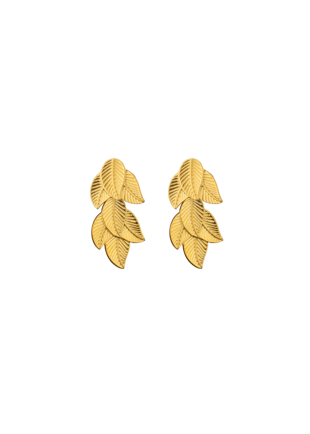Leaf Cluster Drop Earrings