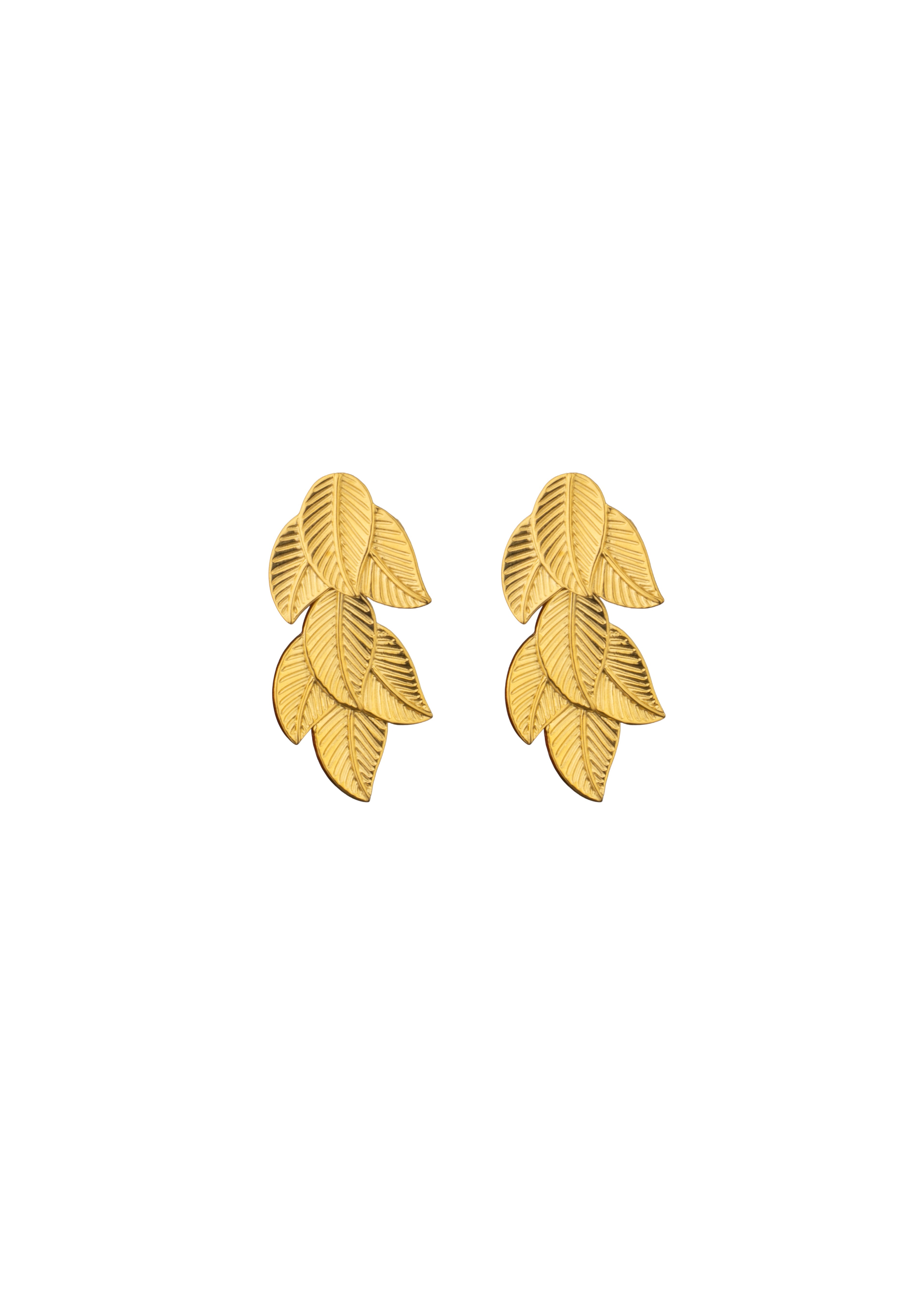 Leaf Cluster Drop Earrings