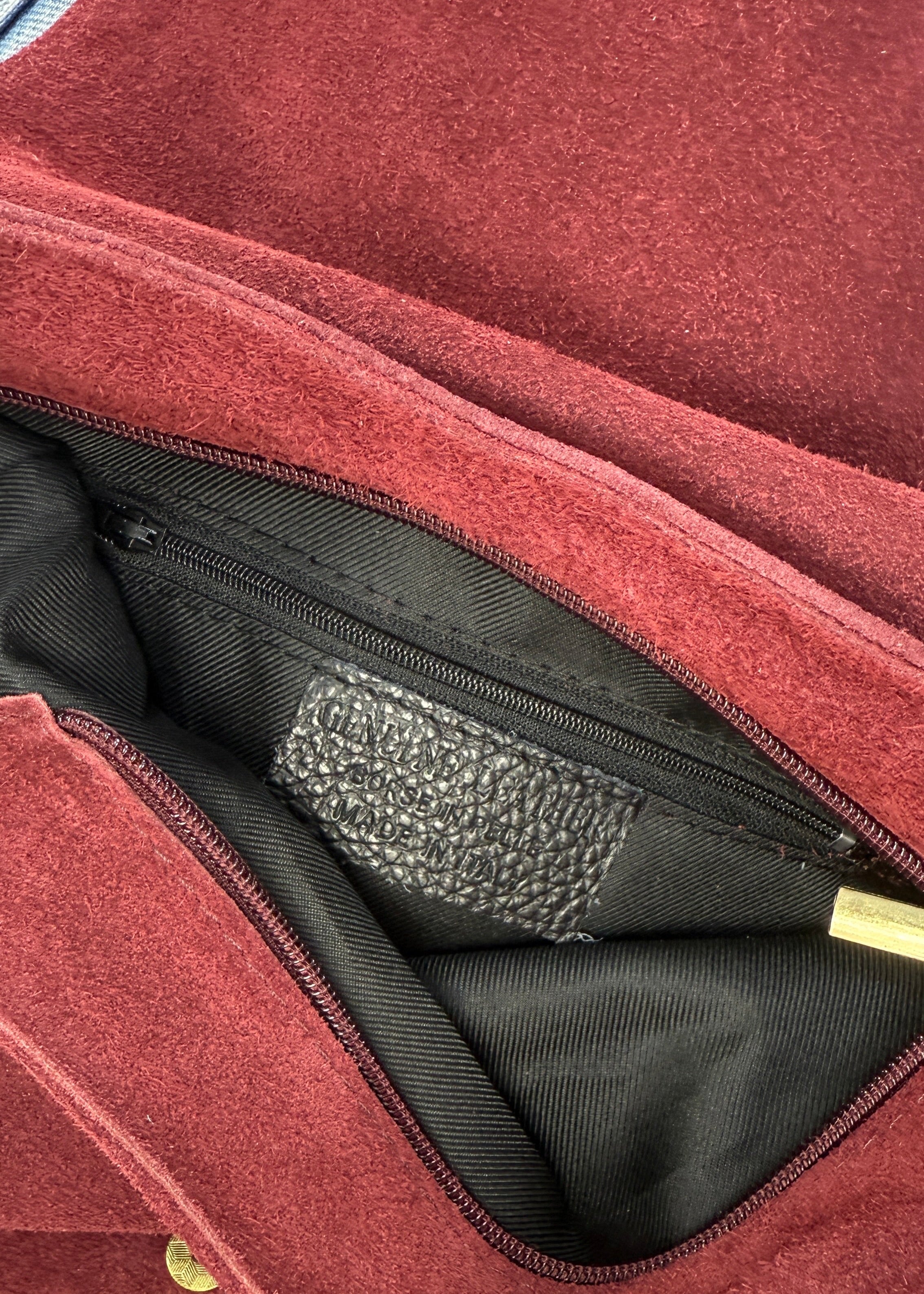 Split Suede Velvet Bag