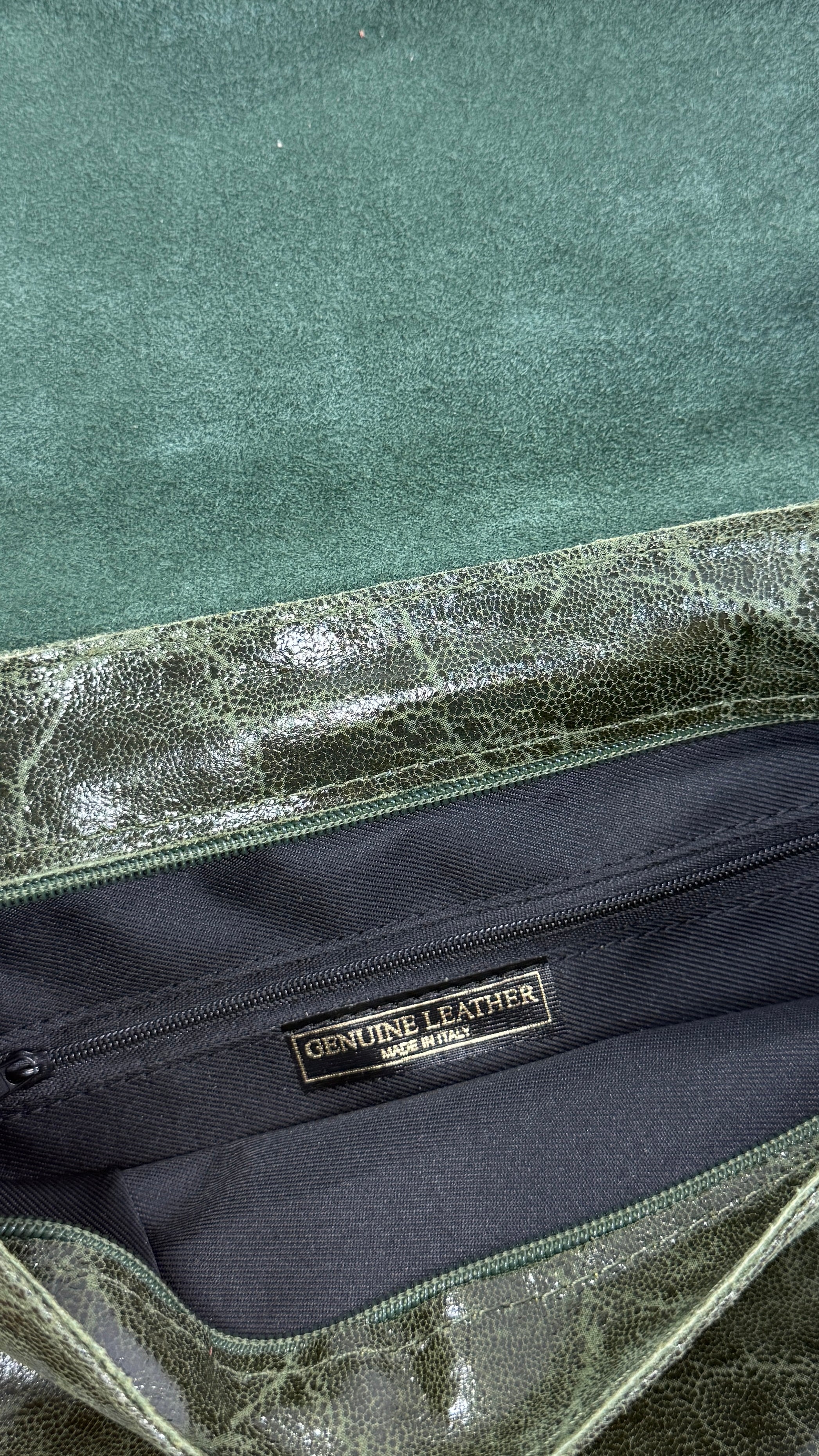 Flap Closure Green Bag