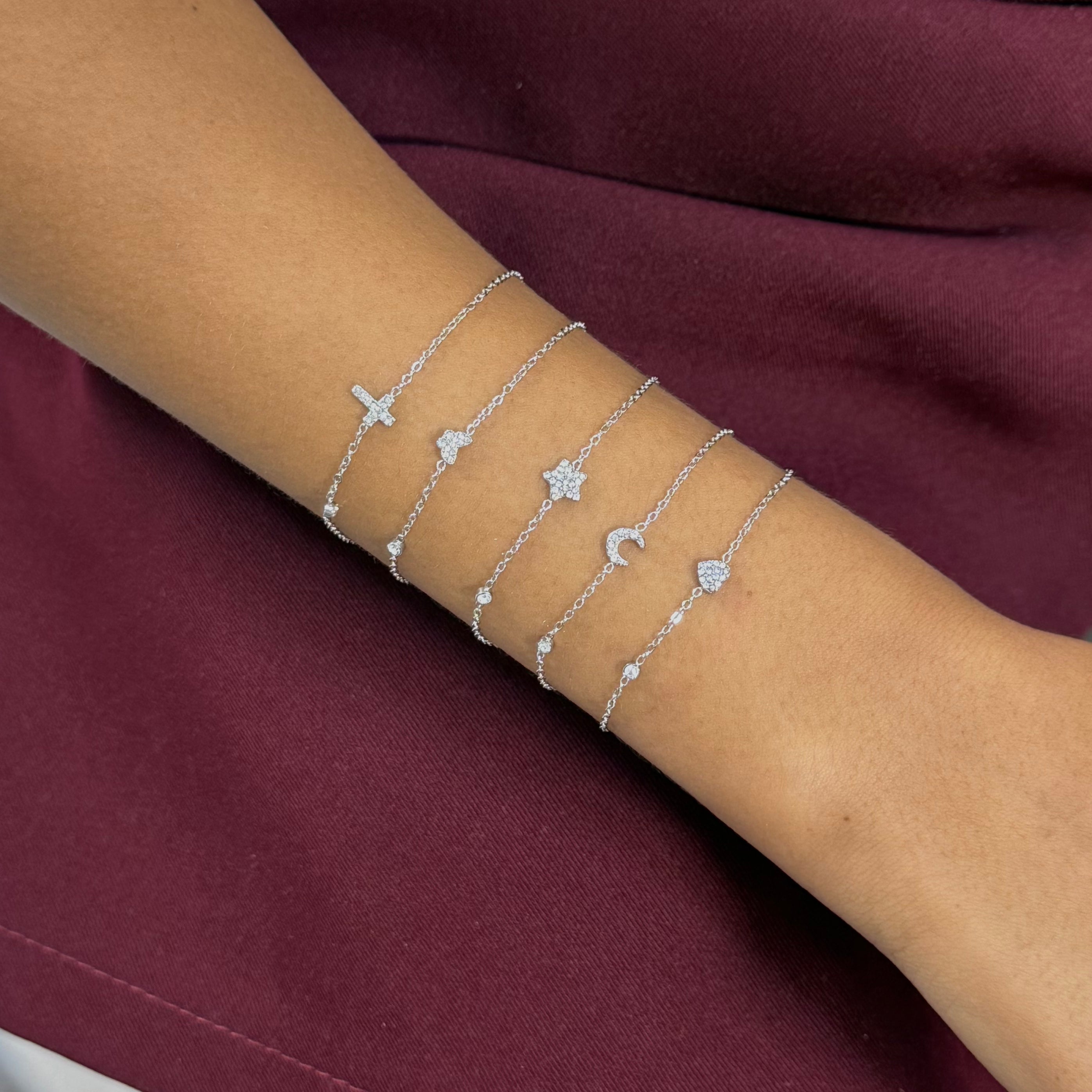 Minimal Butterfly Crystal Bracelet