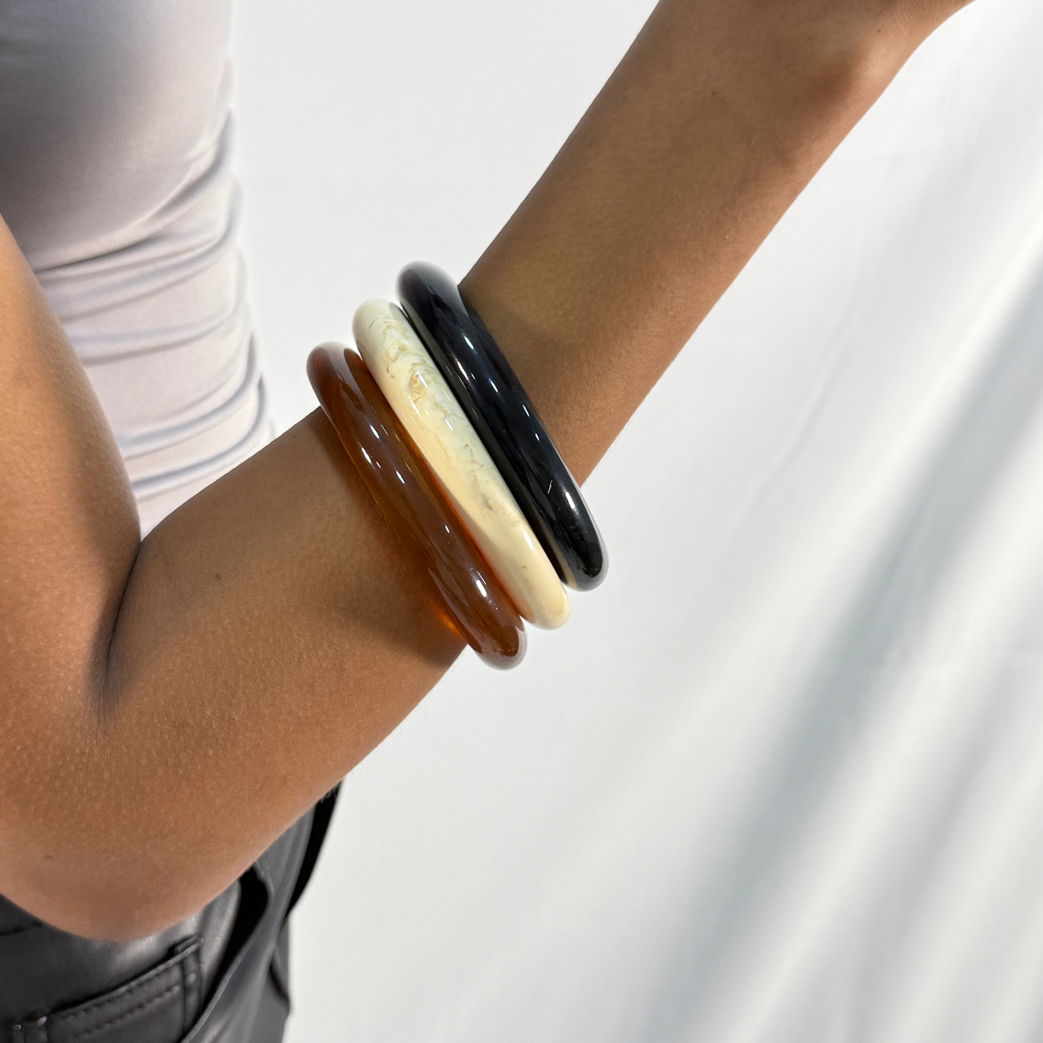 Black Resin Bangle
