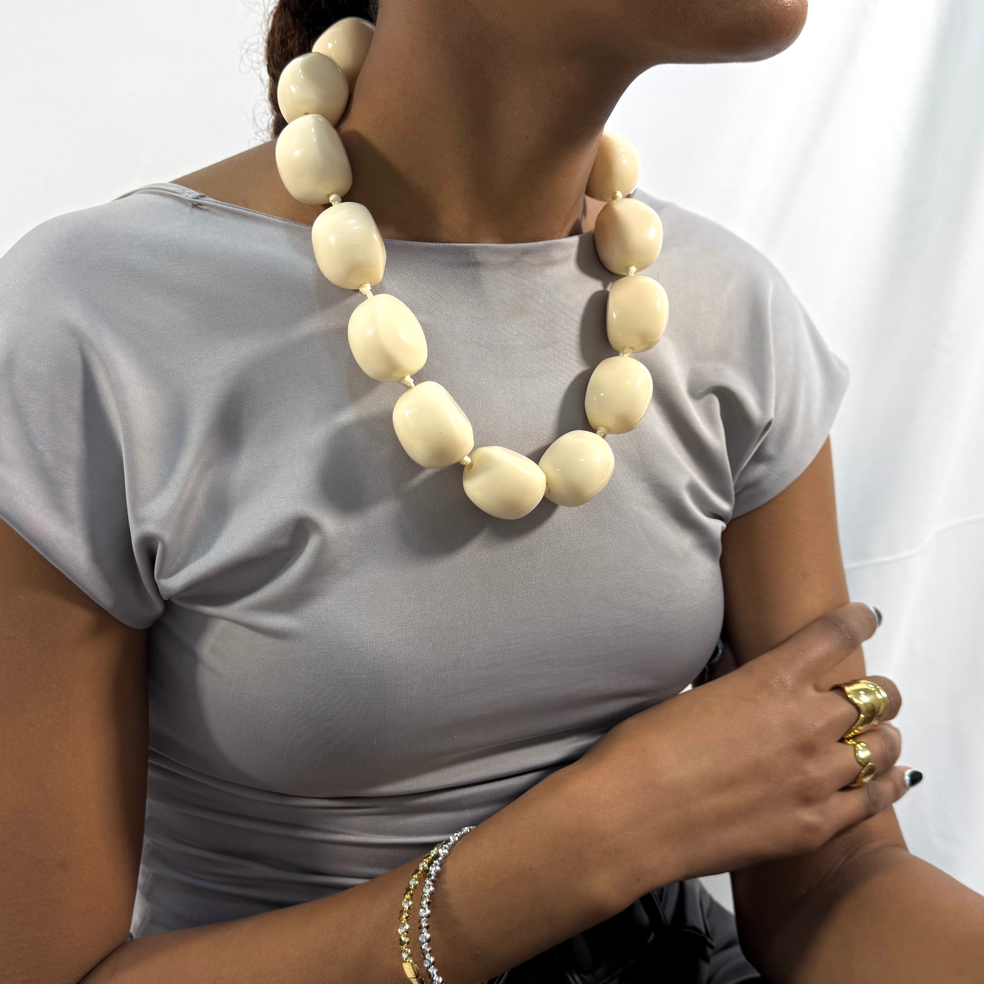 Irregular Beaded Necklace