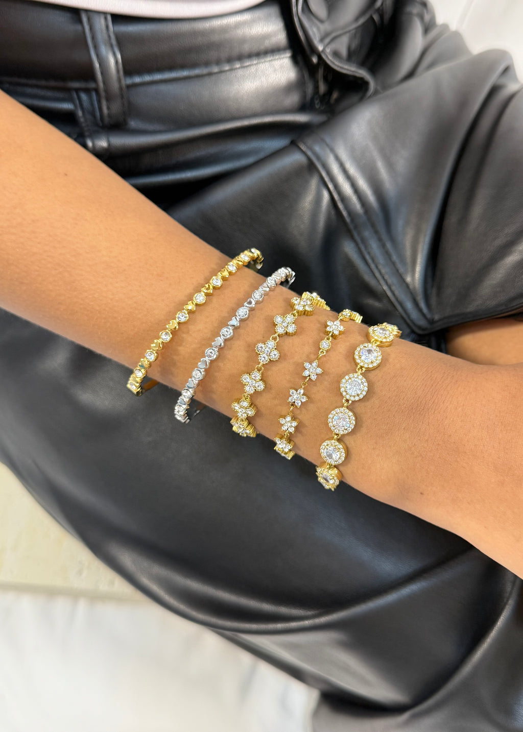 Double Halo Statement Bracelet